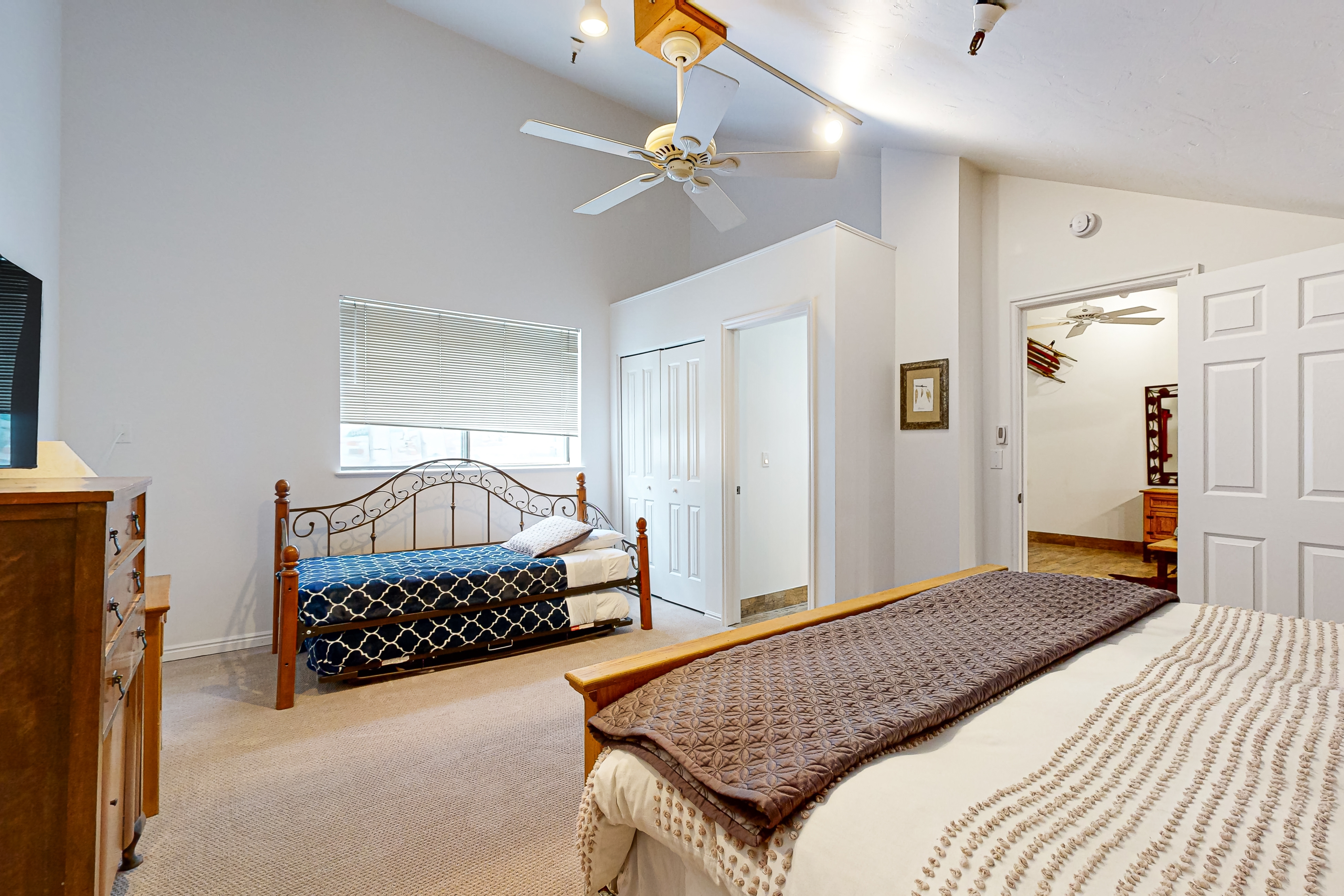 Upstairs shared bedroom with ensuite