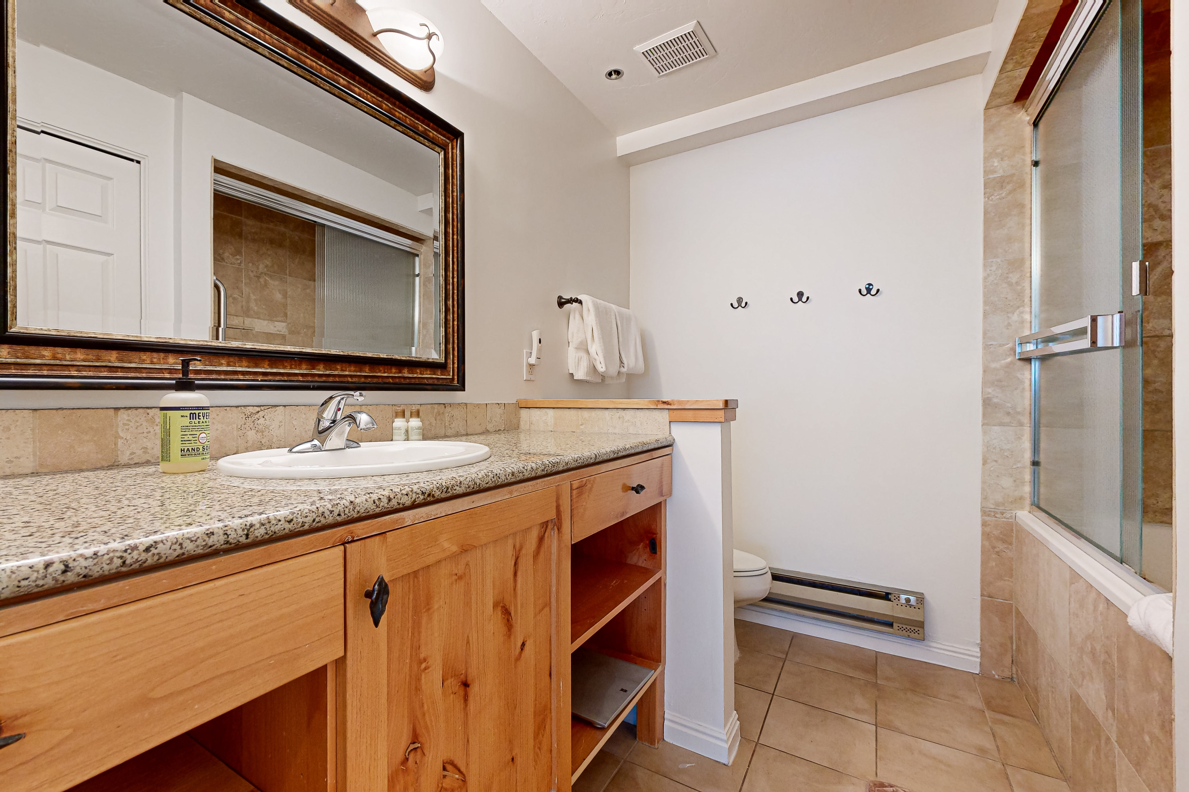Ensuite bathroom for the main floor private bedroom
