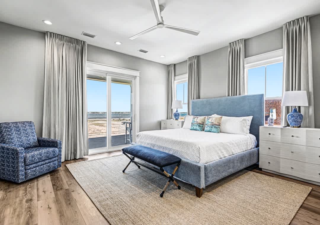 Second floor primary suite 1 with private balcony