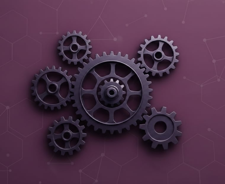 Image d'un engrenage illustrant la maturité de l'intelligence artificielle.