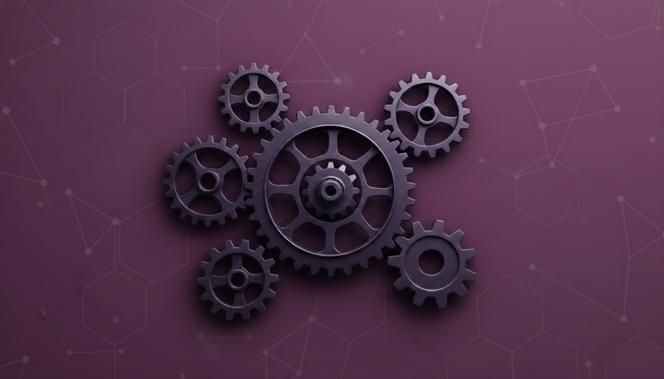 Image d'un engrenage illustrant la maturité de l'intelligence artificielle.
