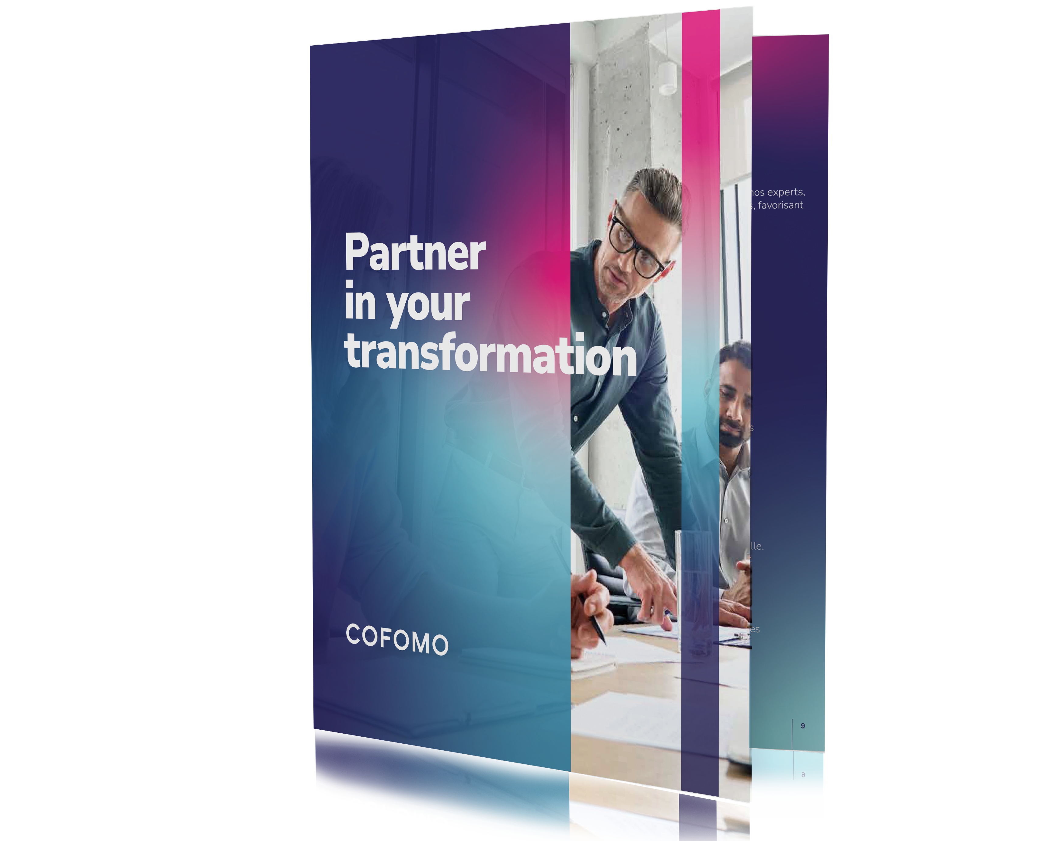 3D visualization of COFOMO’s english brand manifesto