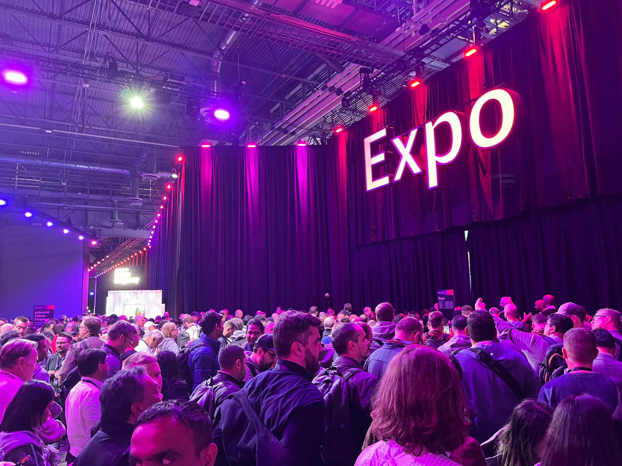 Photo of a presentation at the AWS re:Invent 2023 conference.