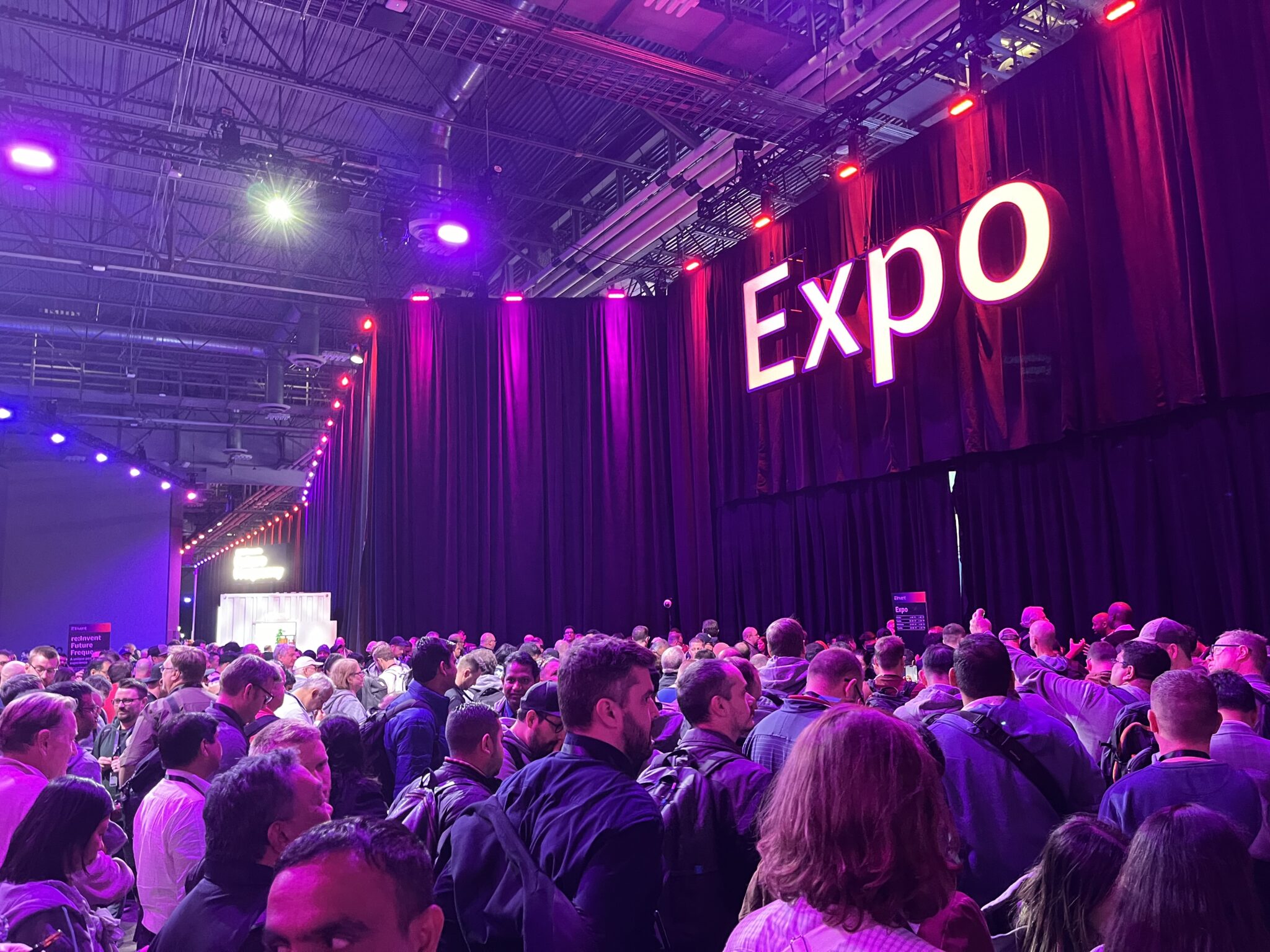 Photo of a presentation at the AWS re:Invent 2023 conference.