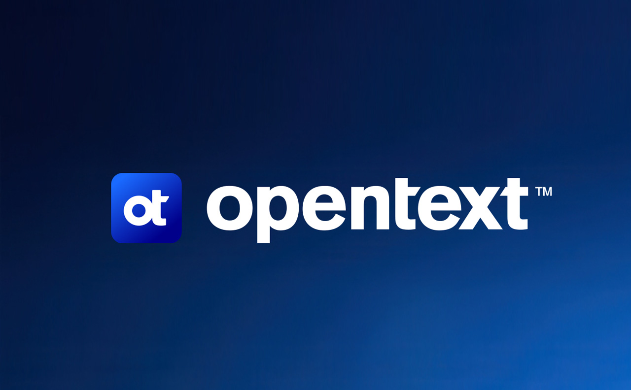 Logo de la solution technologique Opentext.