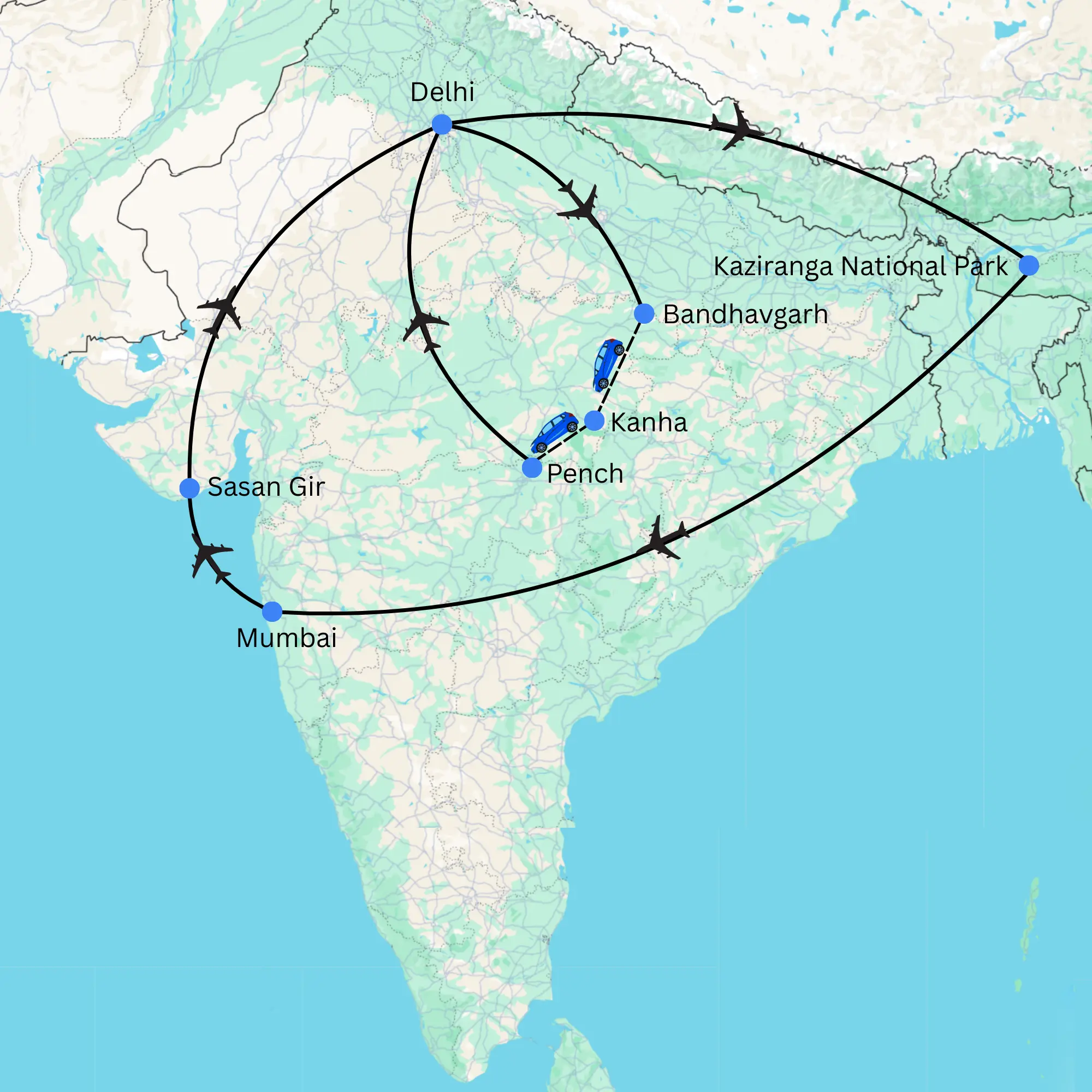 India’s Big Four - 4 Parks - 15 D