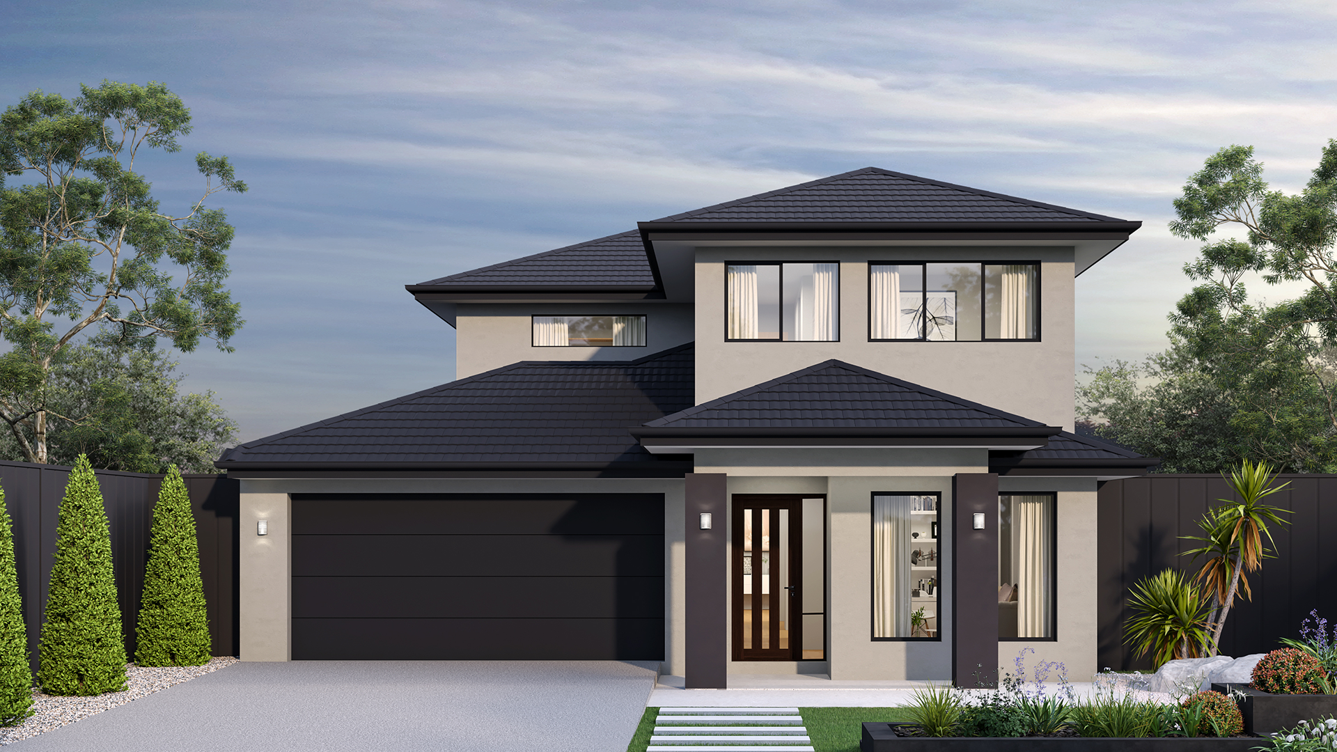 12 5m wide CONTEMPORARY NB Tiled Roof