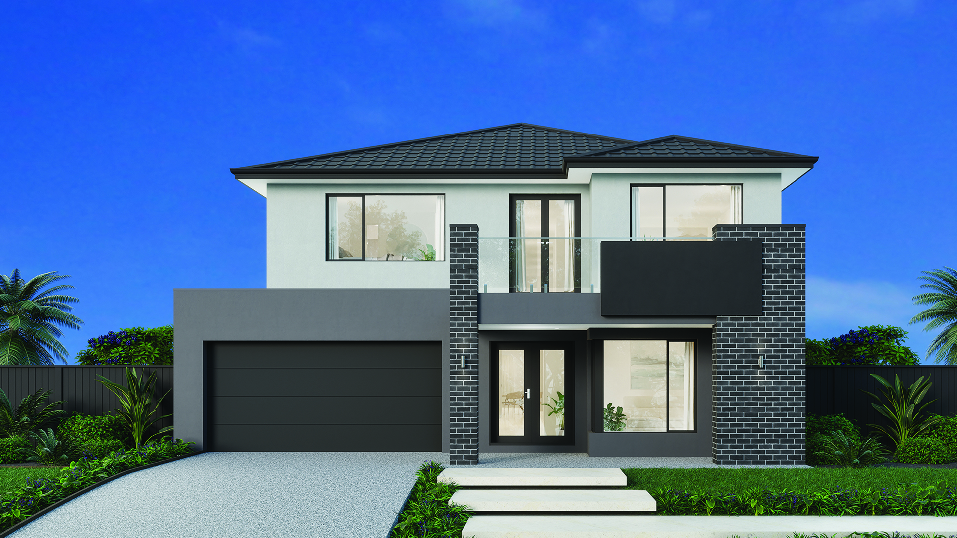 14m wide URBAN COASTAL Tiled Roof Build Over 1920x1080px