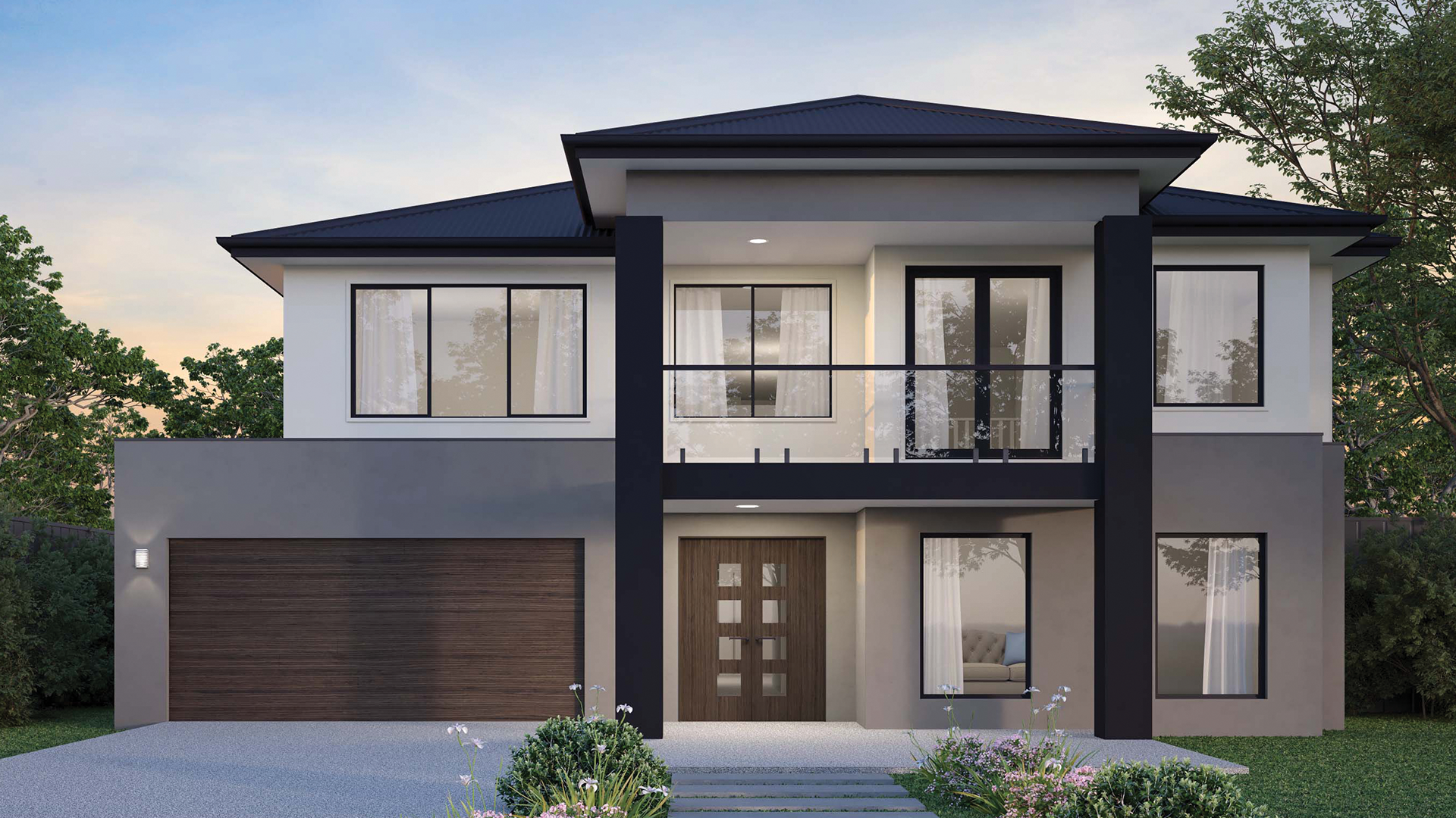 0030 16m wide CONTEMPORARY Colorbond Build Over