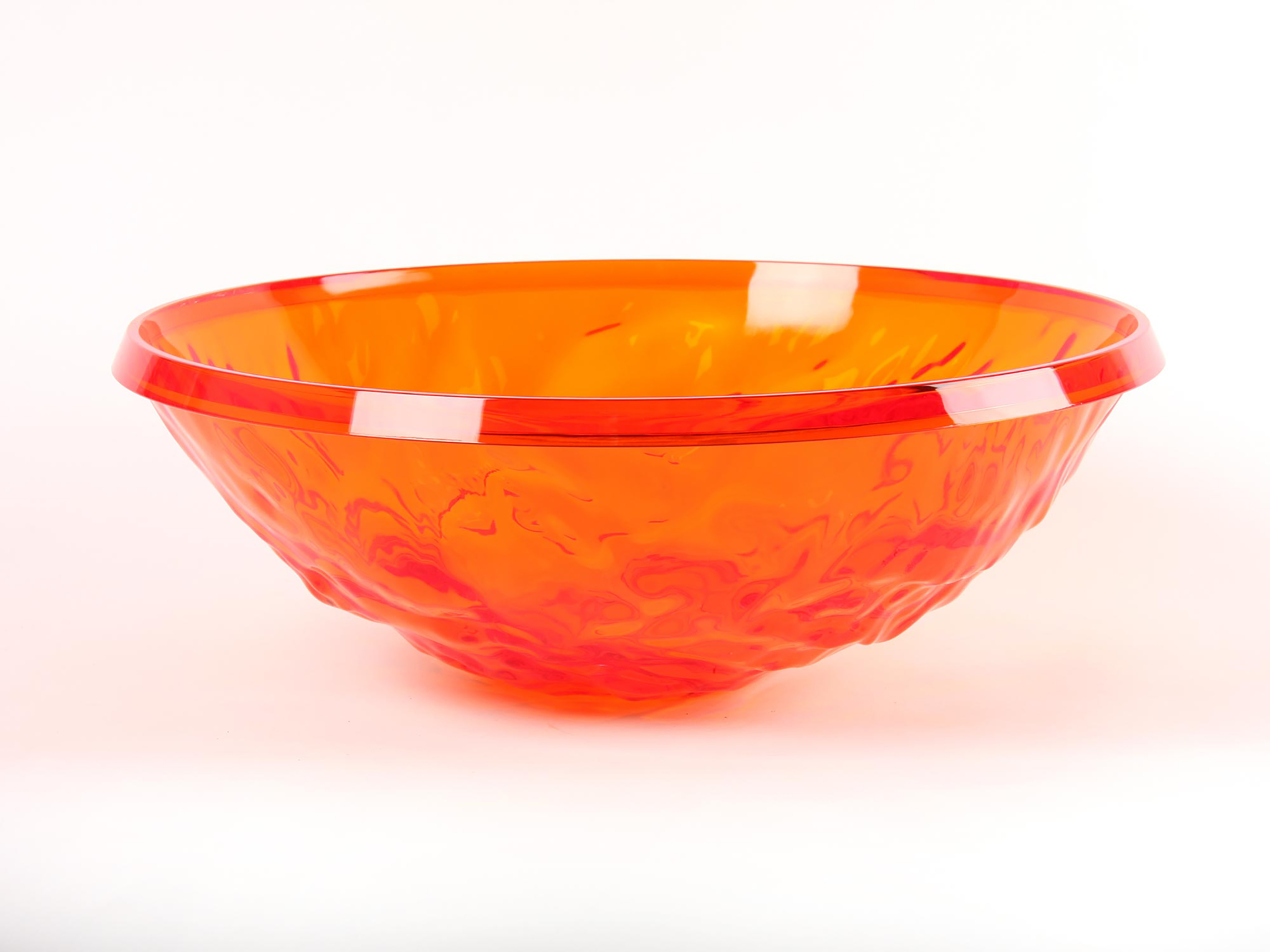 Orange plastic bowl