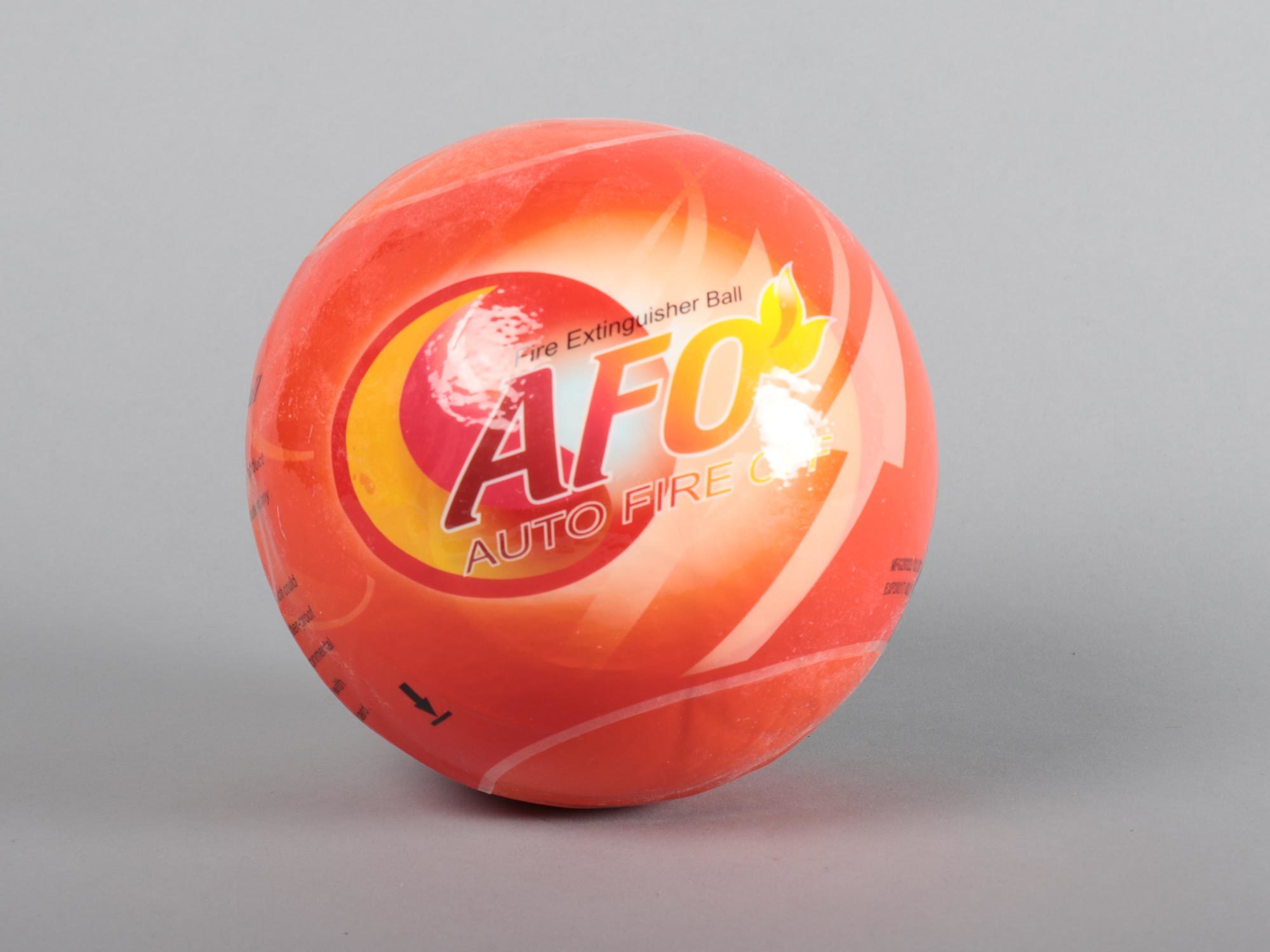 An orange fire fire extinguisher ball