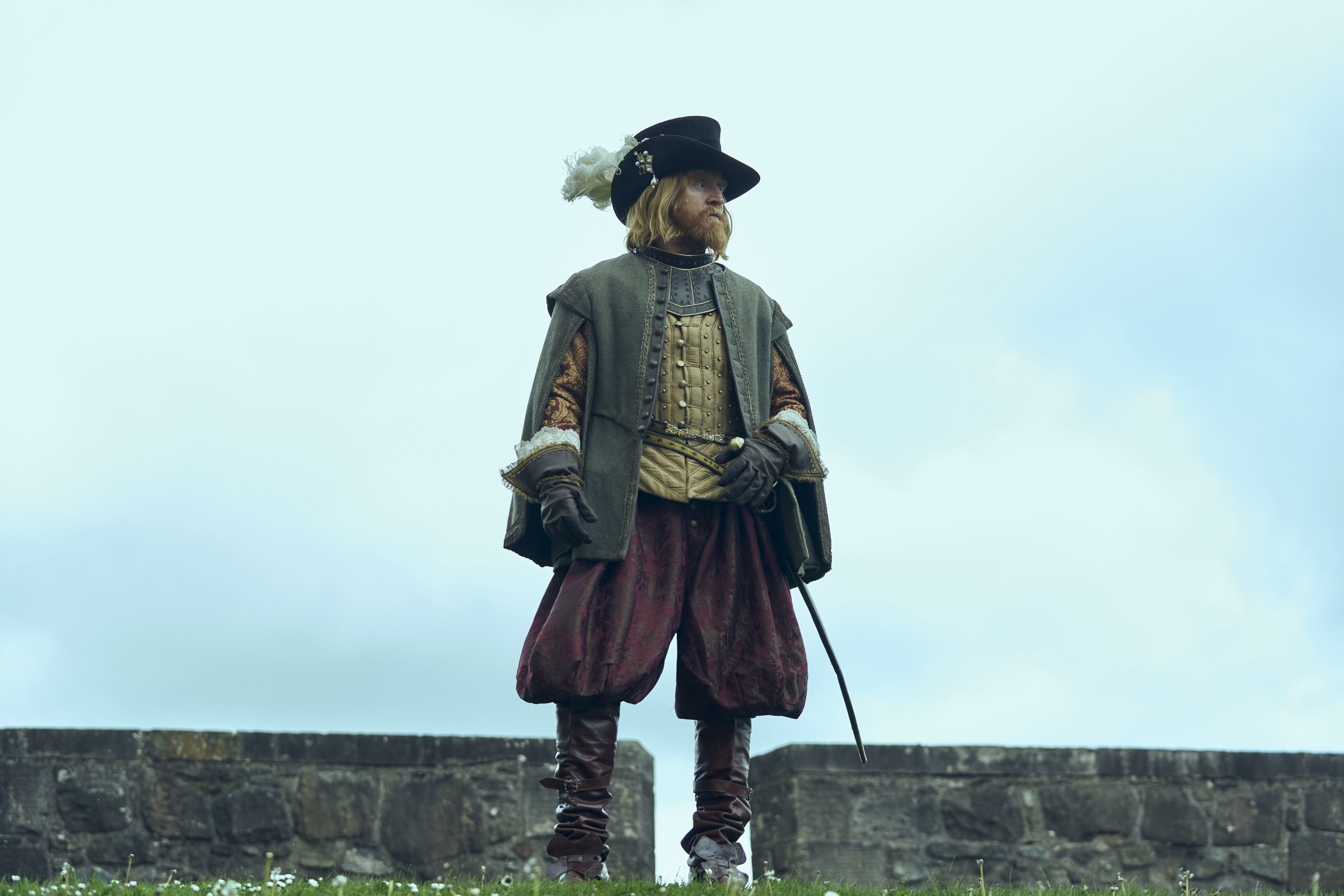 Tony Curran as King James VI and I in Mary & George.