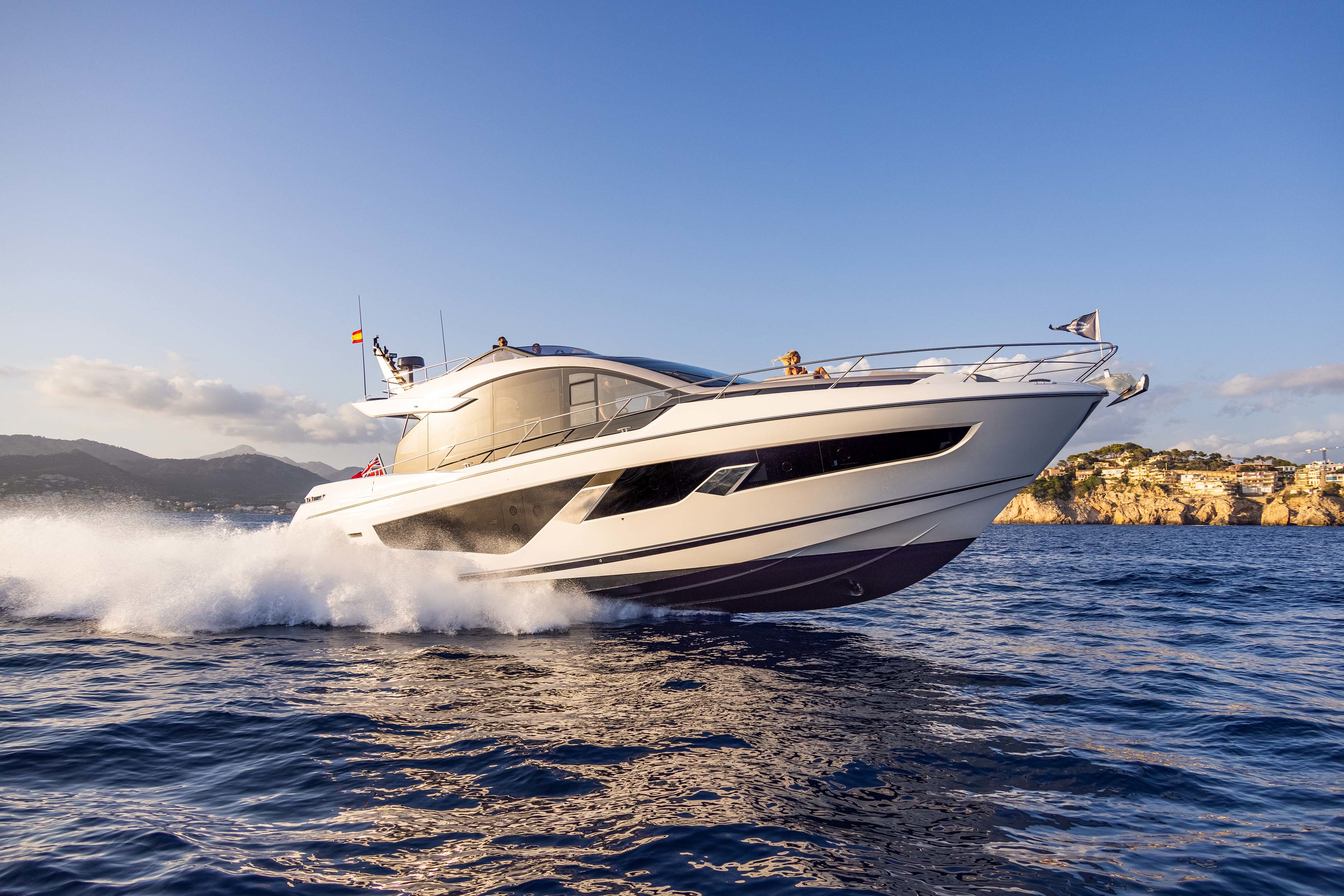 Sunseeker boat in the water