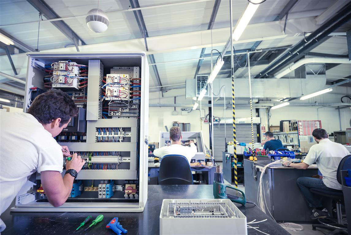 Sunseeker employees working in the technical centre