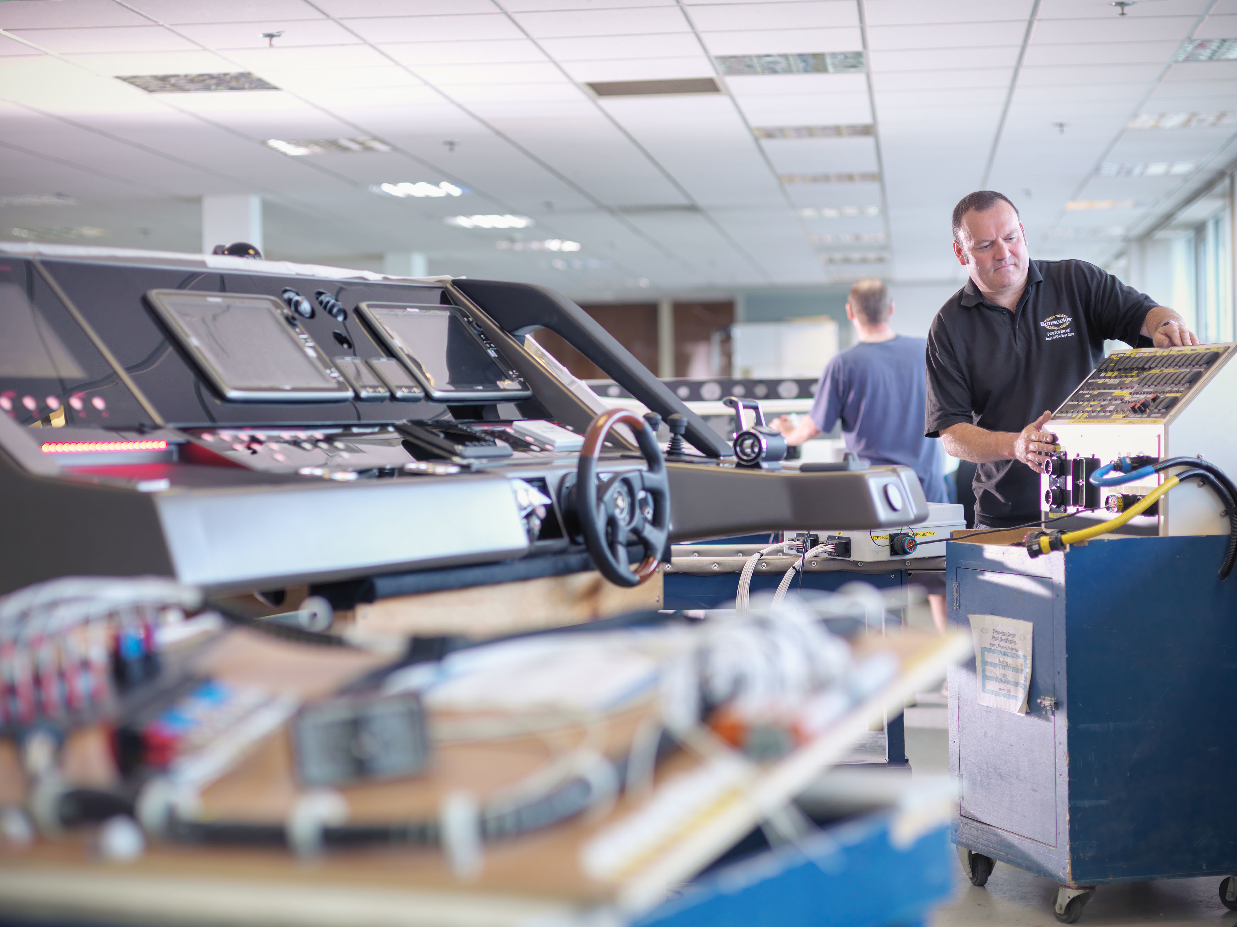 Sunseeker employees working in creative technology centre