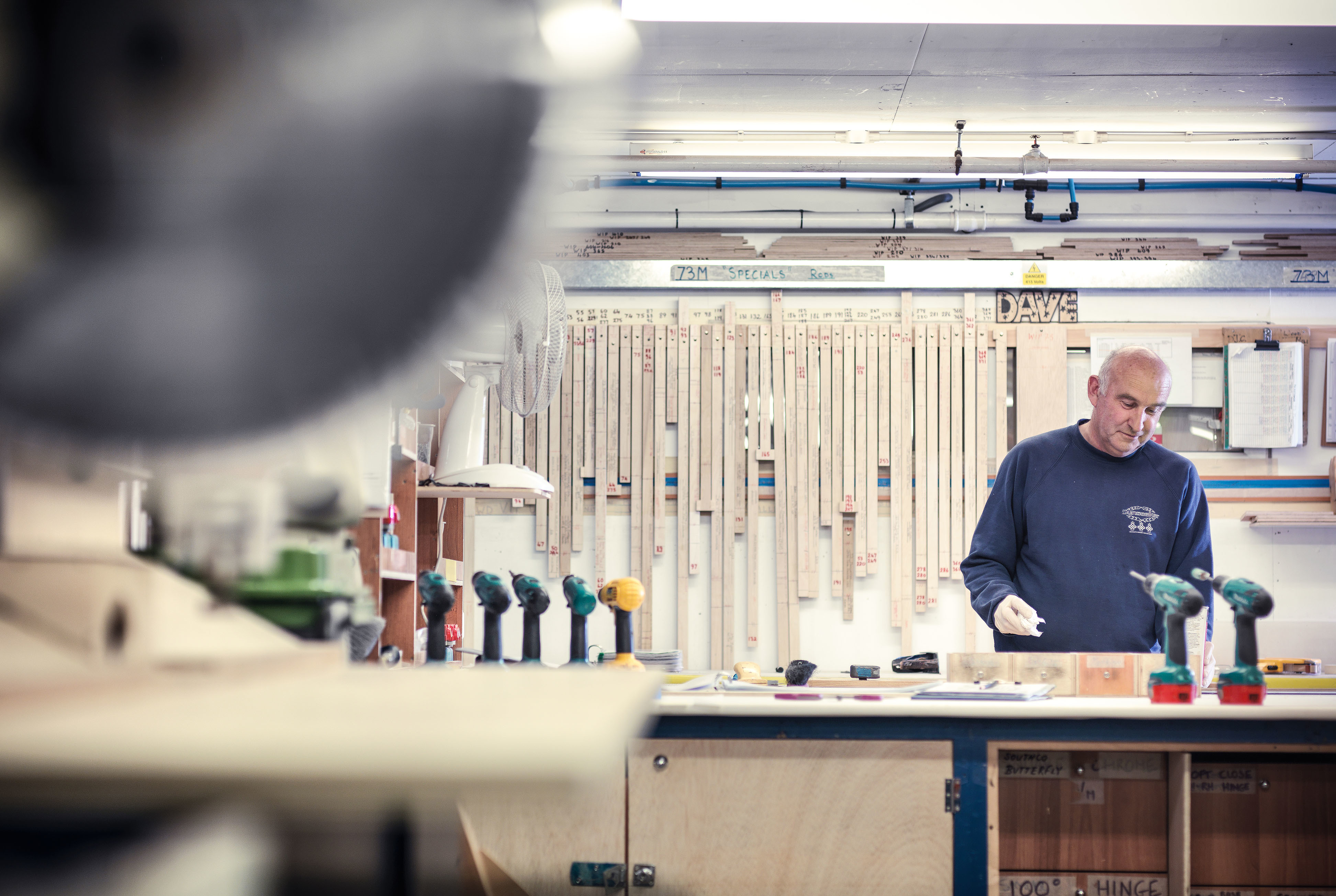 Sunseeker employee in workshop