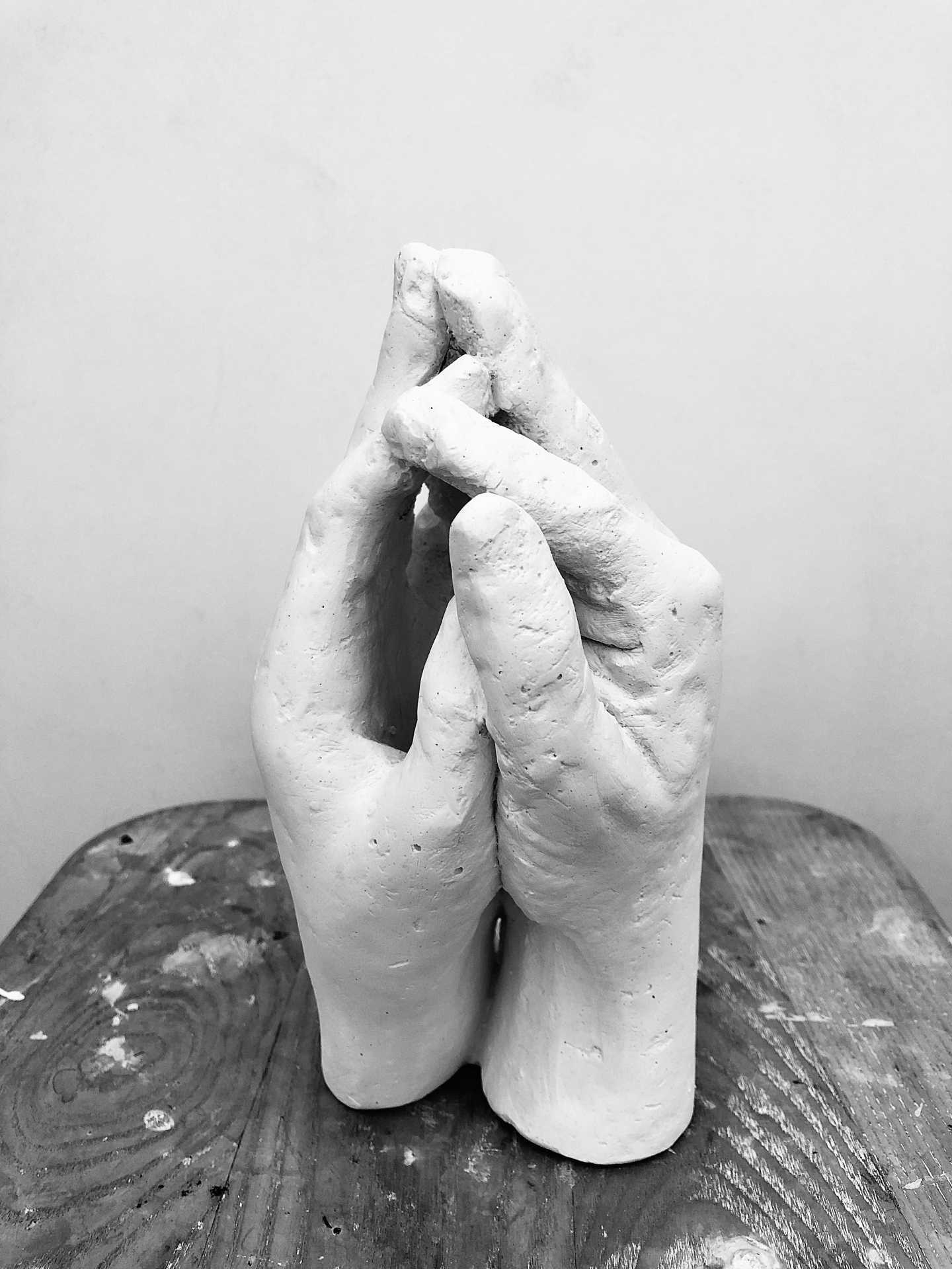 Hands made from clay