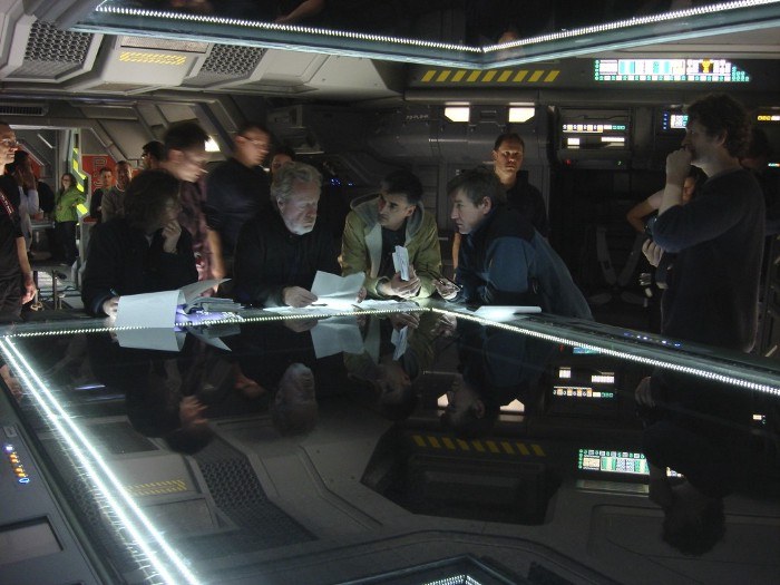 Luke Whitelock on the set of Prometheus