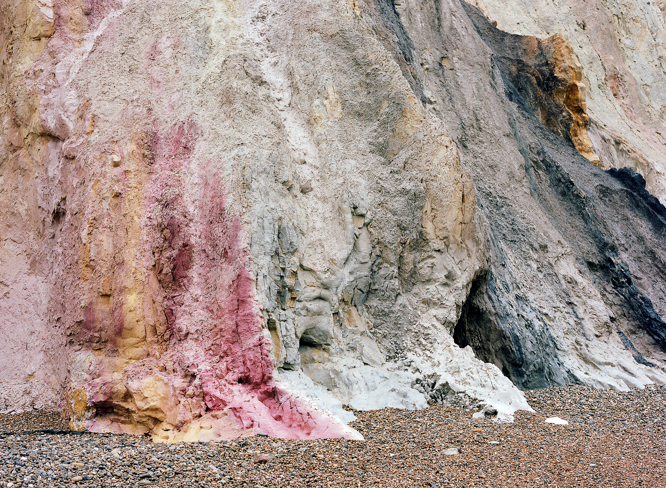 colourful rock face