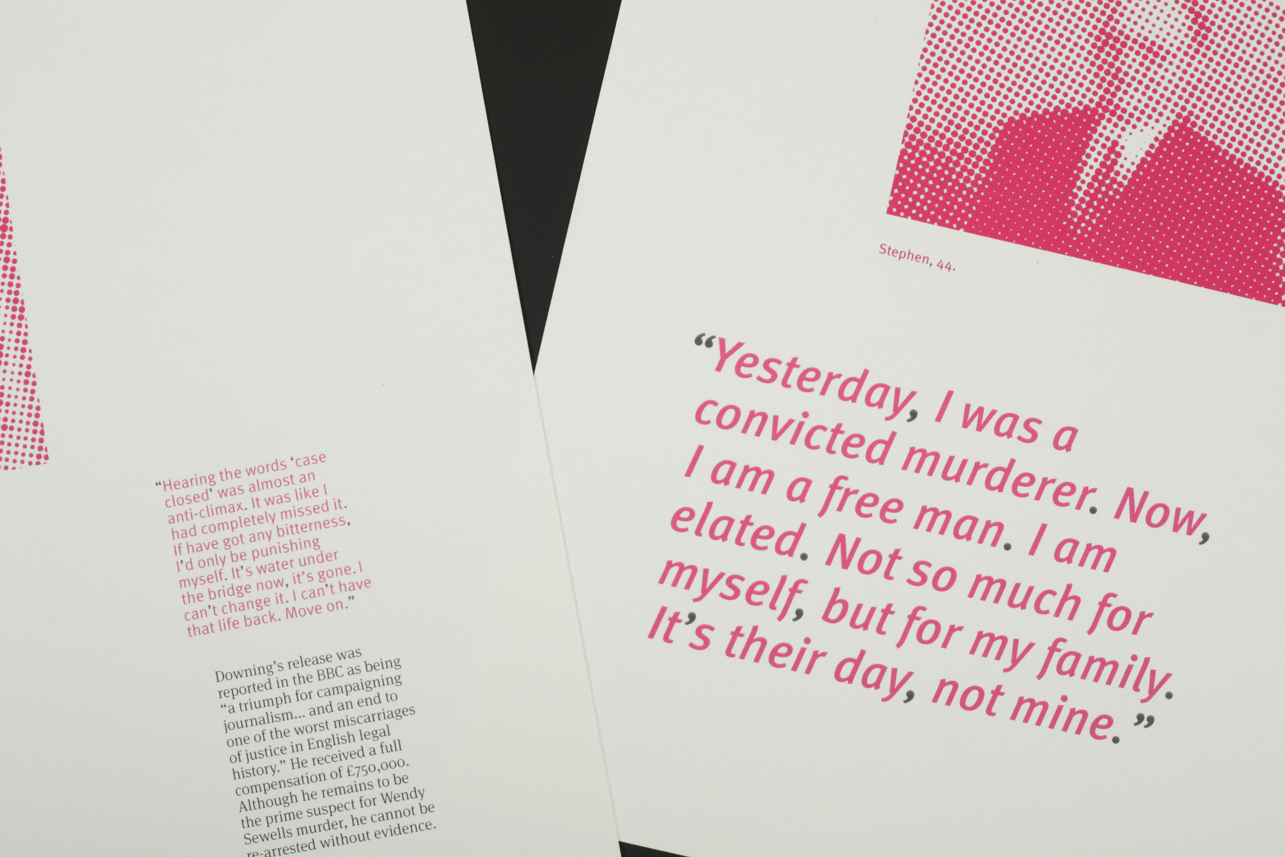 flat lay of excerpts of work