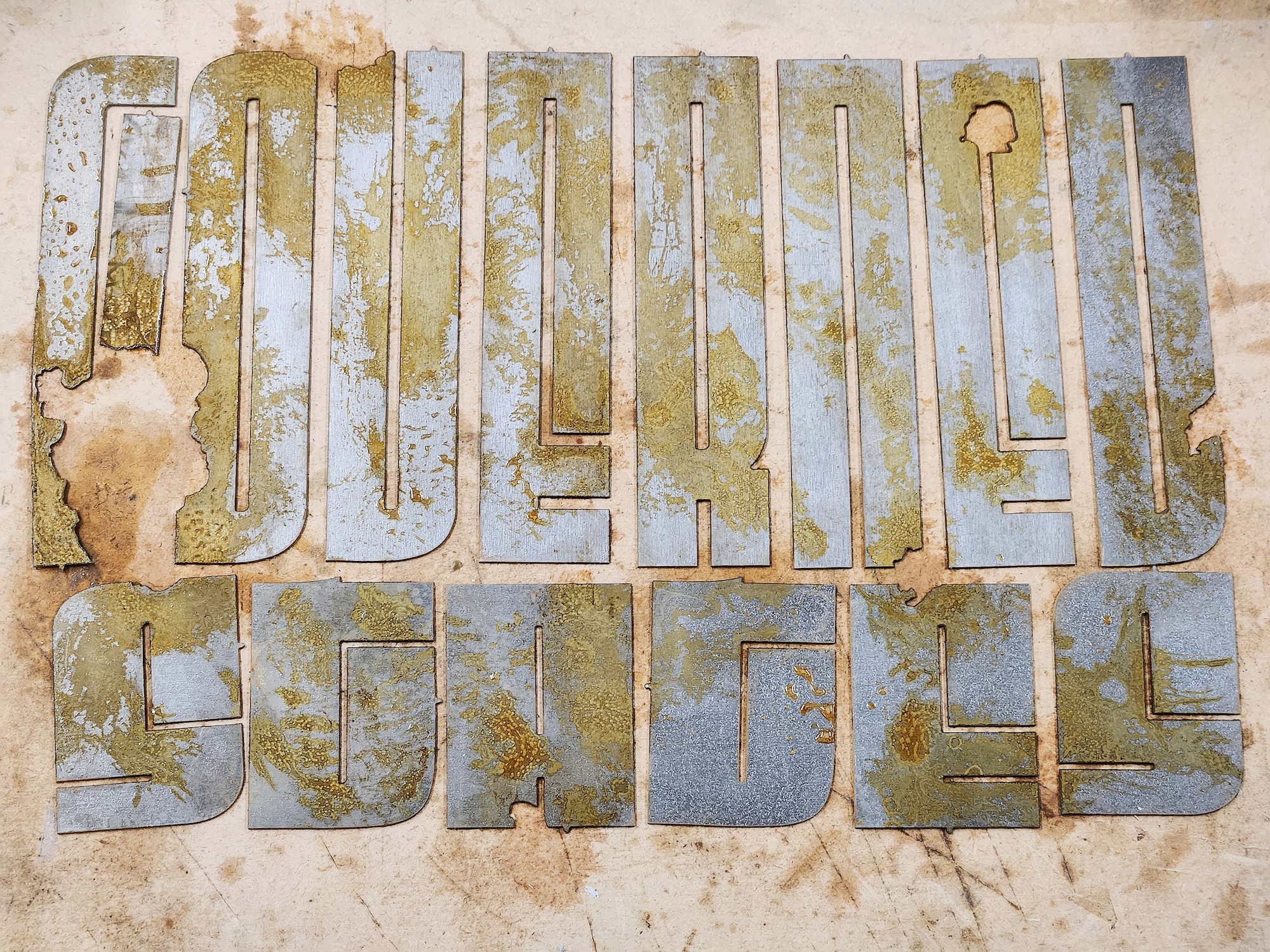 The words "Governed states" in thick fonts with a mild decaying, rusting effect throughout.