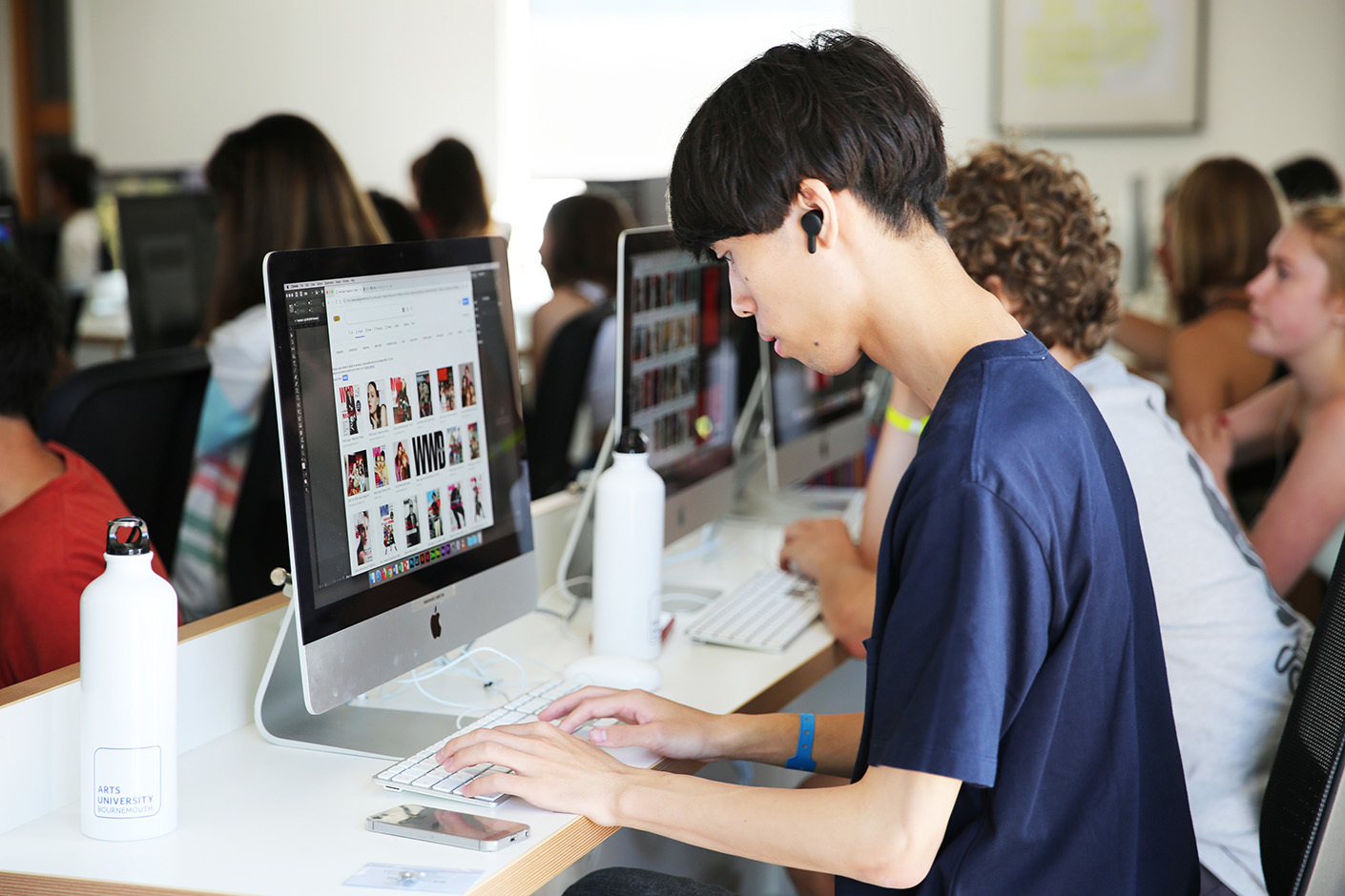 Student using computer