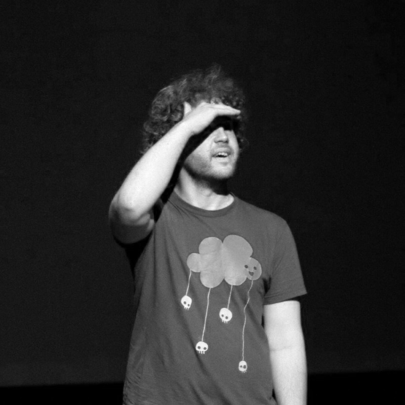 Black and white image of Dave Griffiths