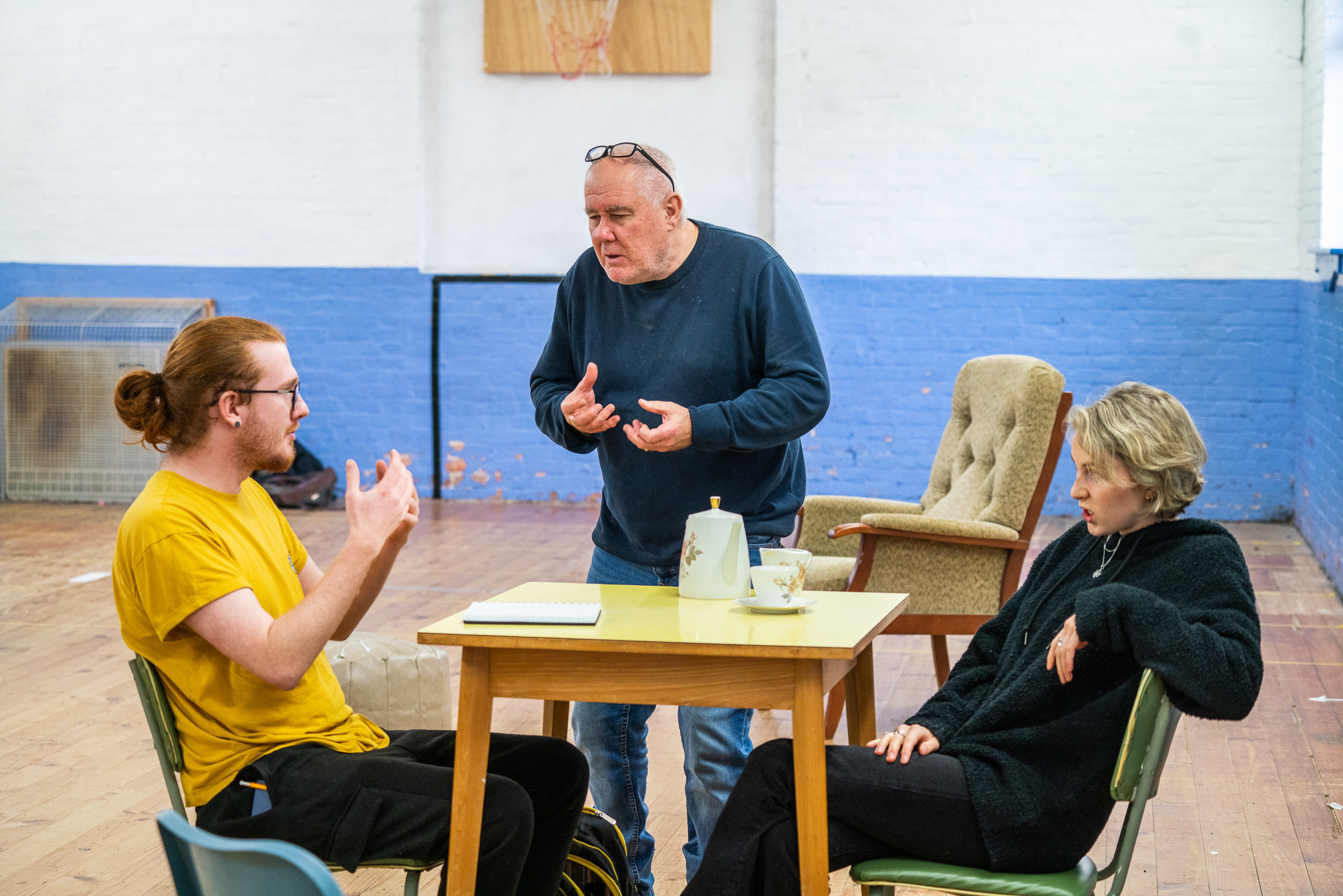 Theatre Director and AUB Acting Senior Lecturer David O'Shea works with actors