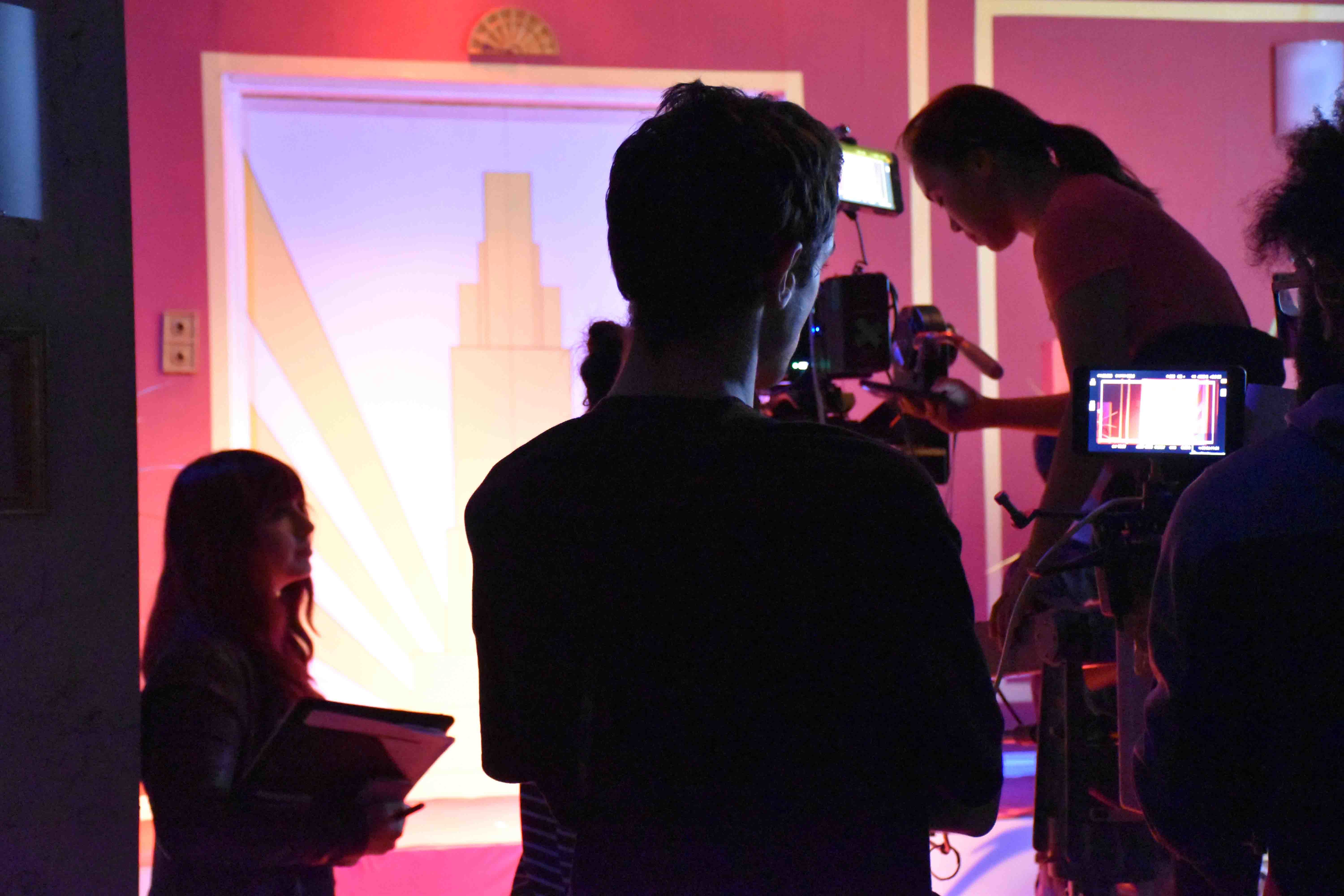 Students filming