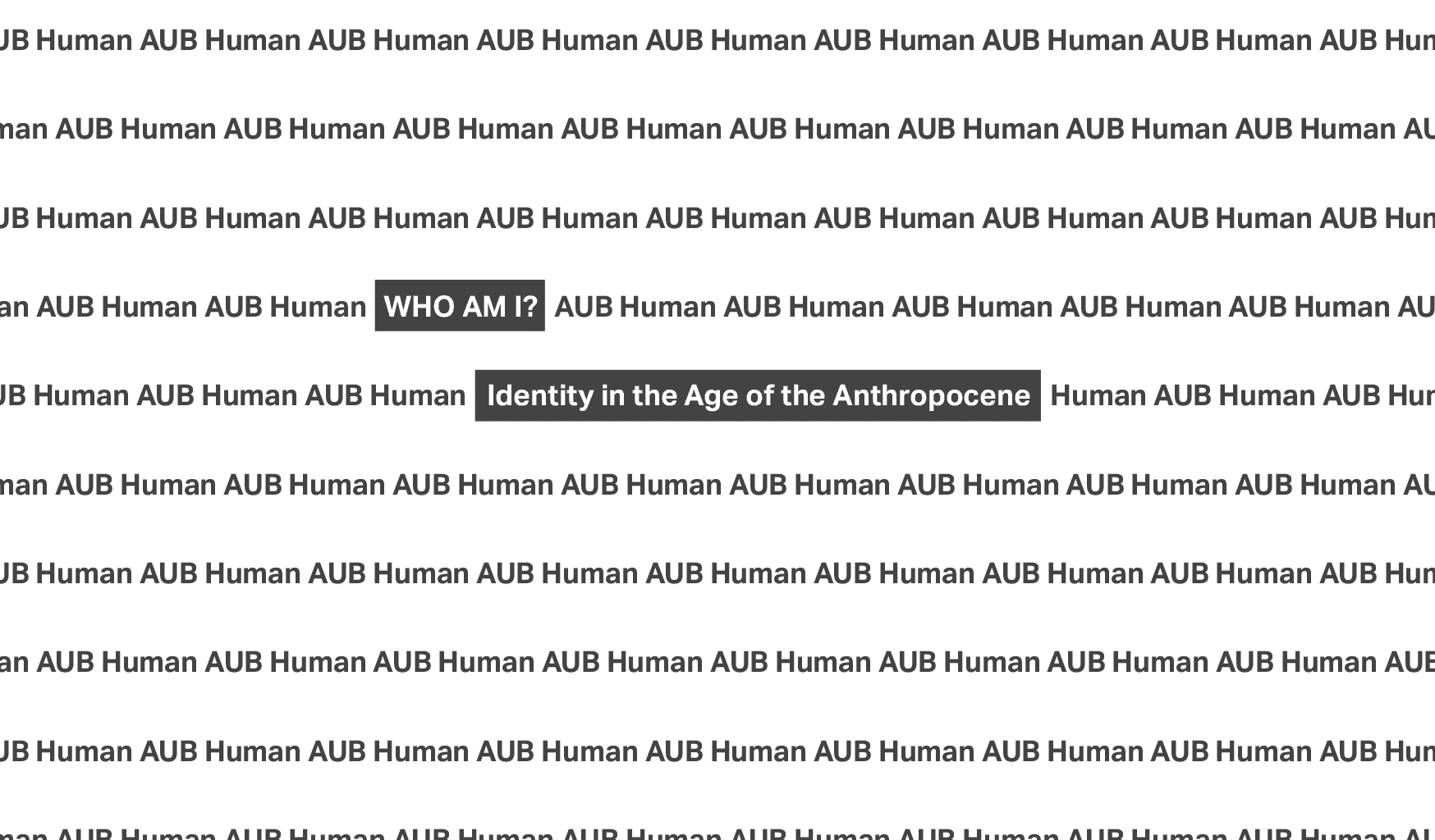 AUB Human 2019 Programme cover
