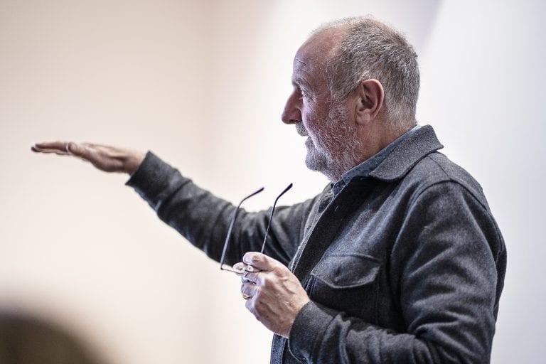 Tim Harrisson speaking at the lecture