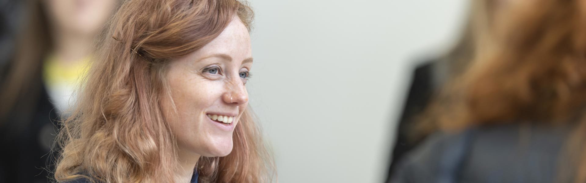 Close up of a student smiling