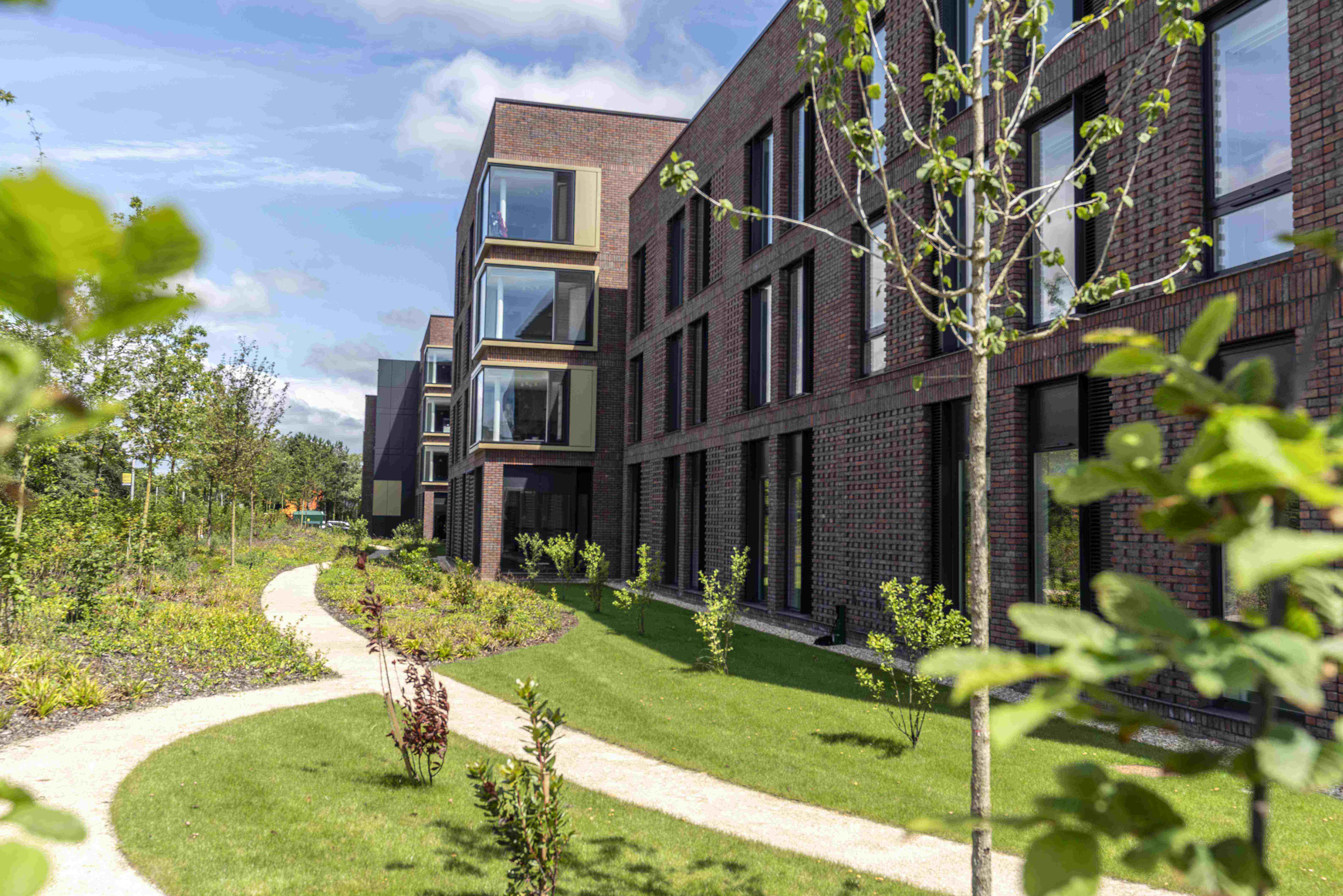 Exterior landscaping at AUB Student Halls