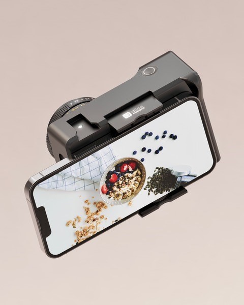 The reverse of a camera showing its display screen