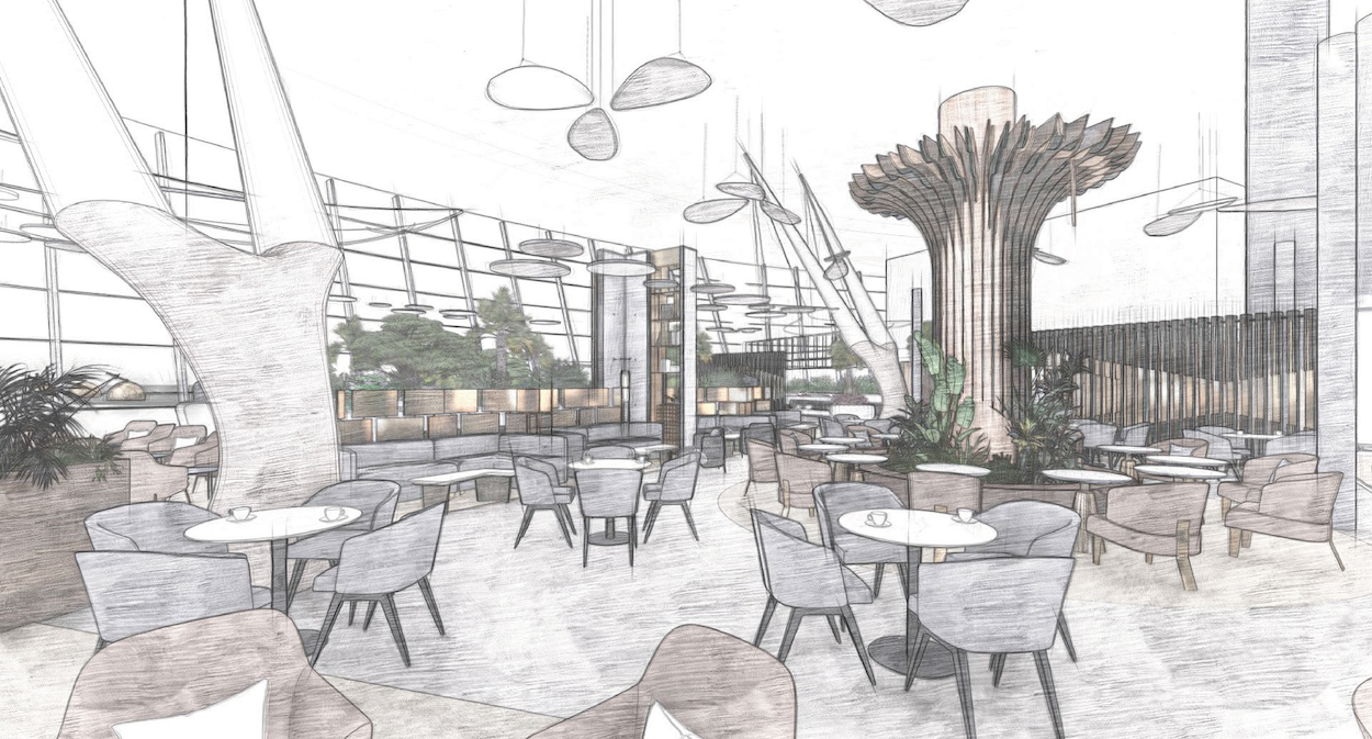 Architectural render of a building