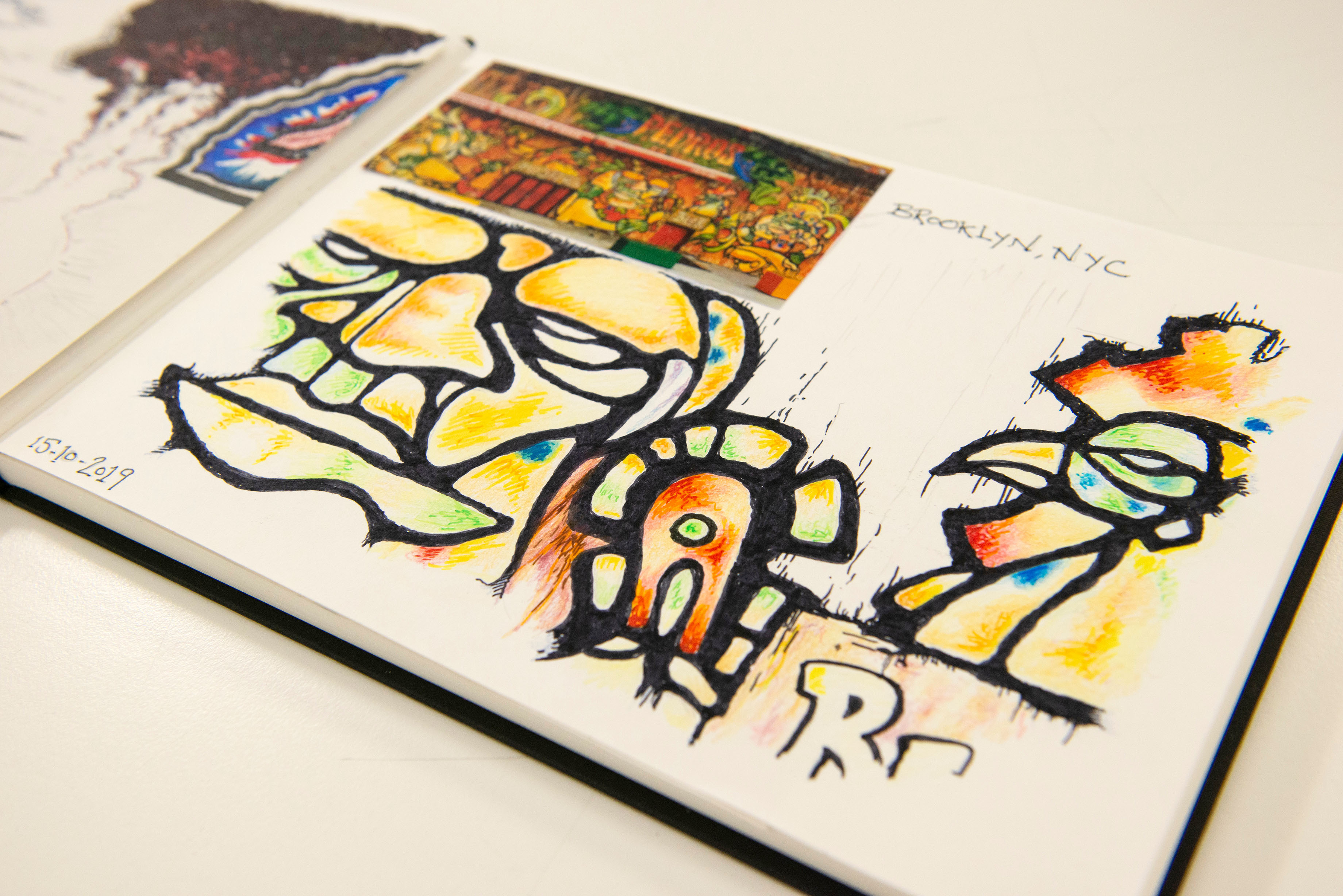 Colourful sketchbook