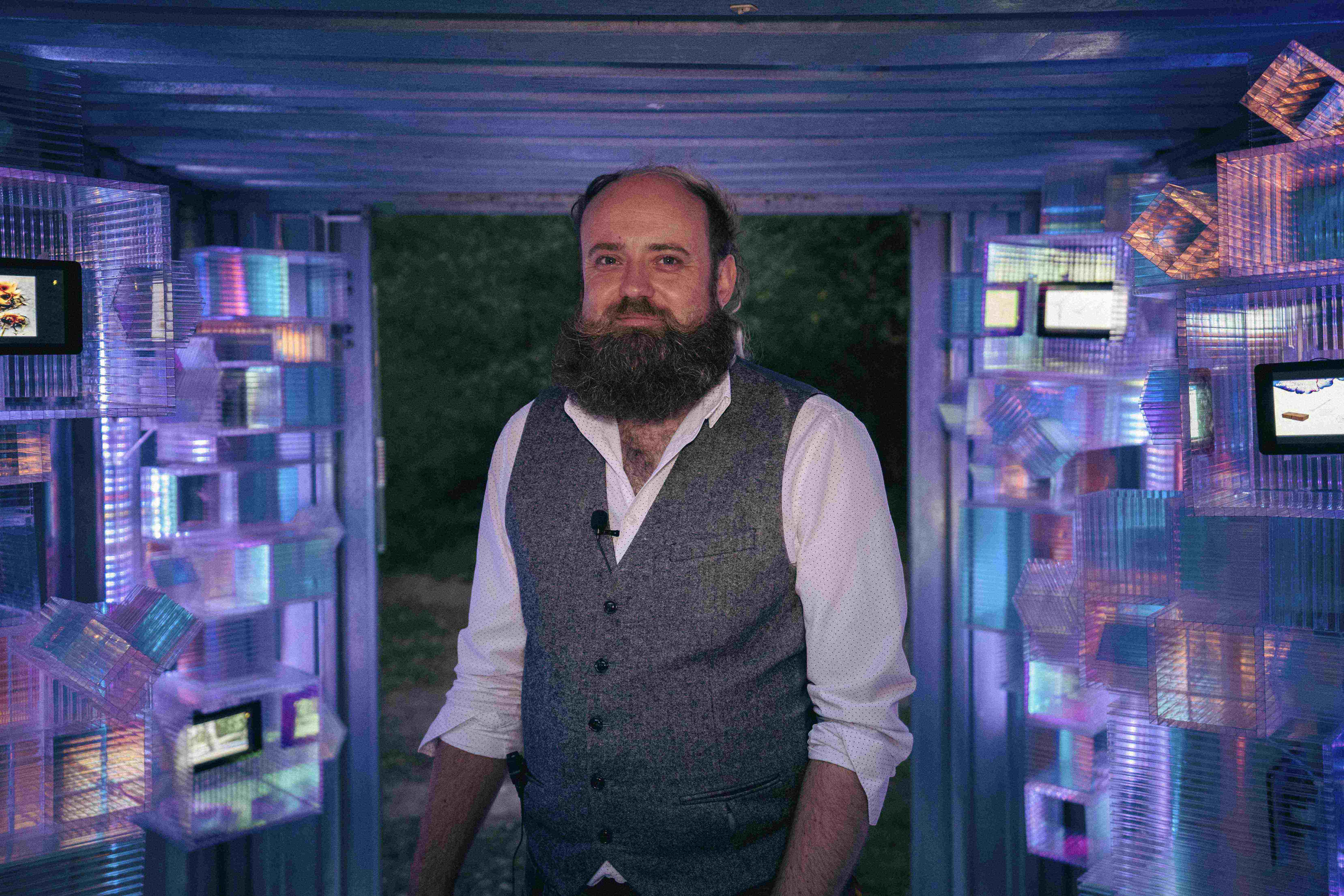 AUB Coder-in-Residence Ashley James Brown at Future Forest in Moors Valley Country Park