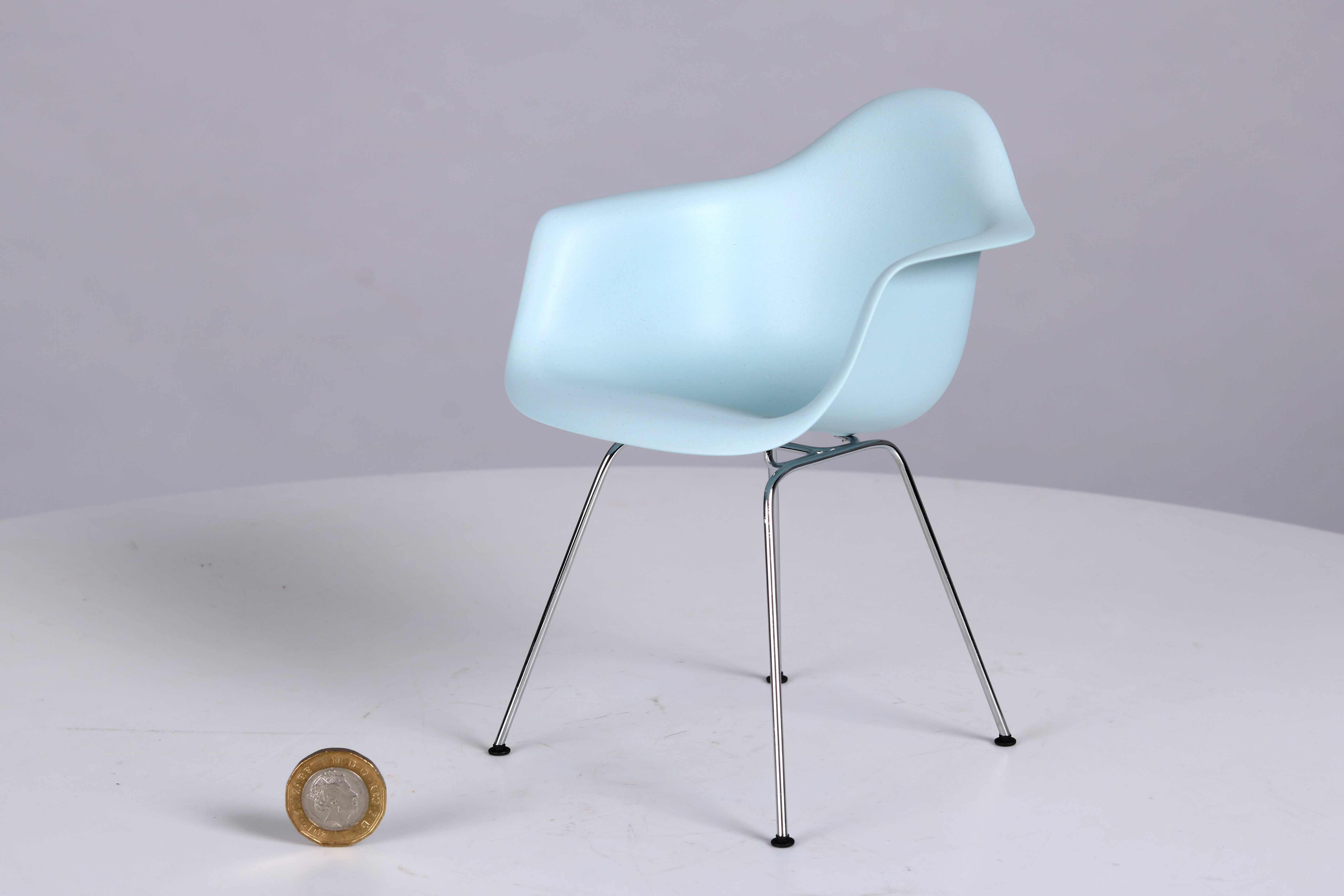 model of blue chair