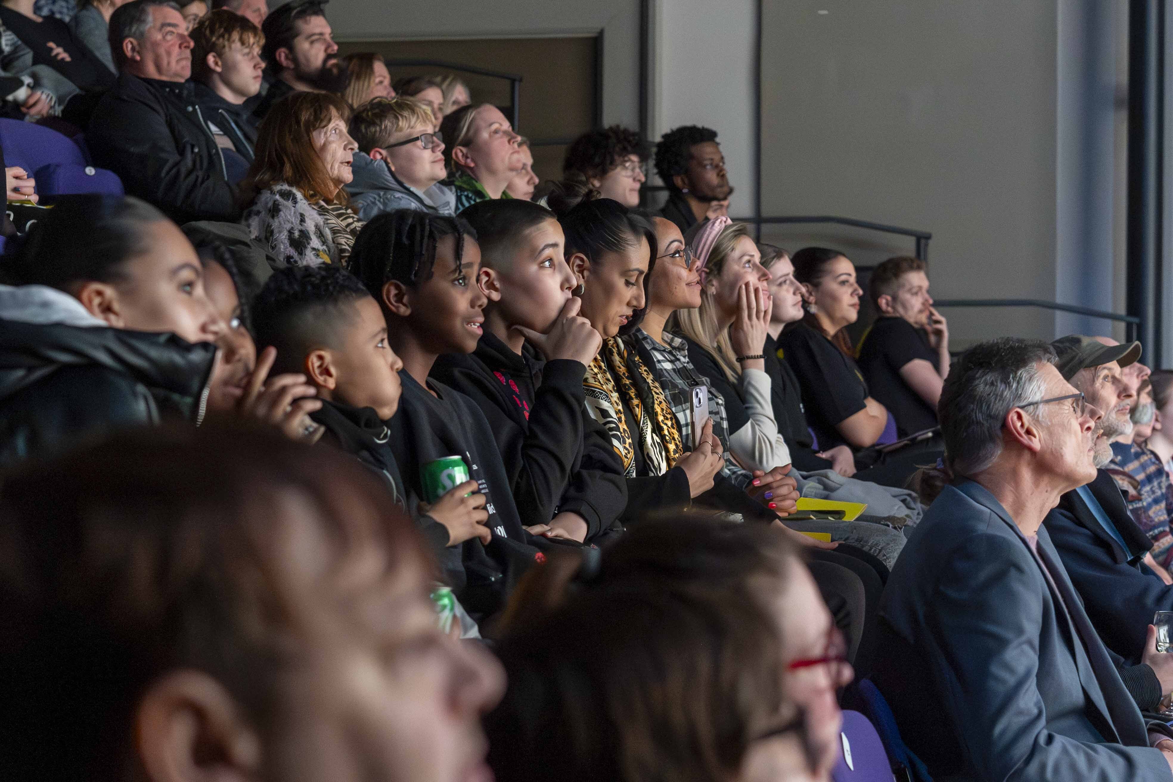 A photograph of a crowd of people attending the Being a Boy celebration
