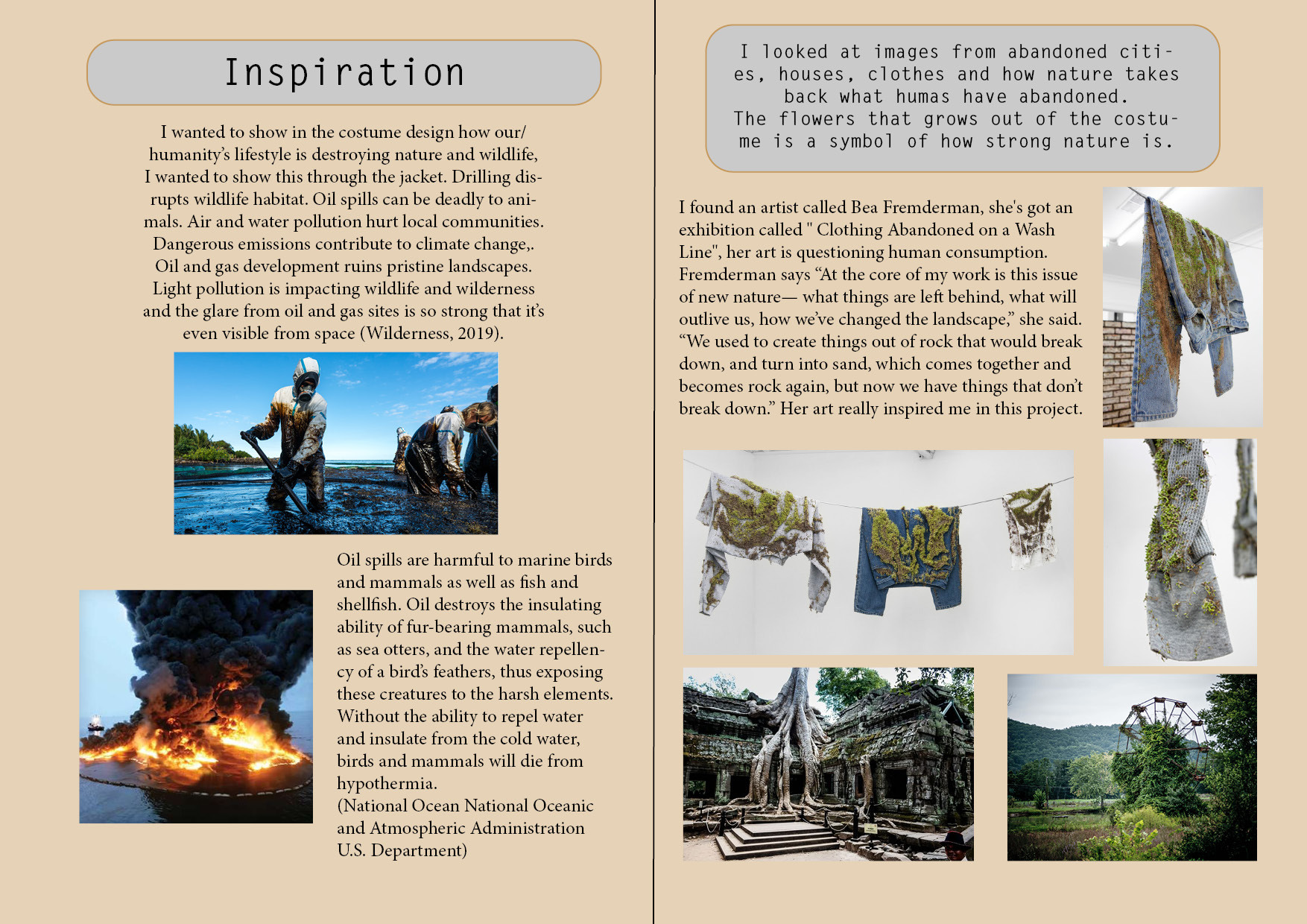 Infographic about a environmentally friendly costume making