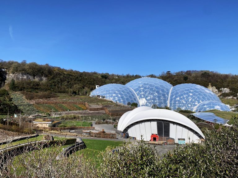 Rainforest Biome at the Eden Project, which is the largest of its kind in the world