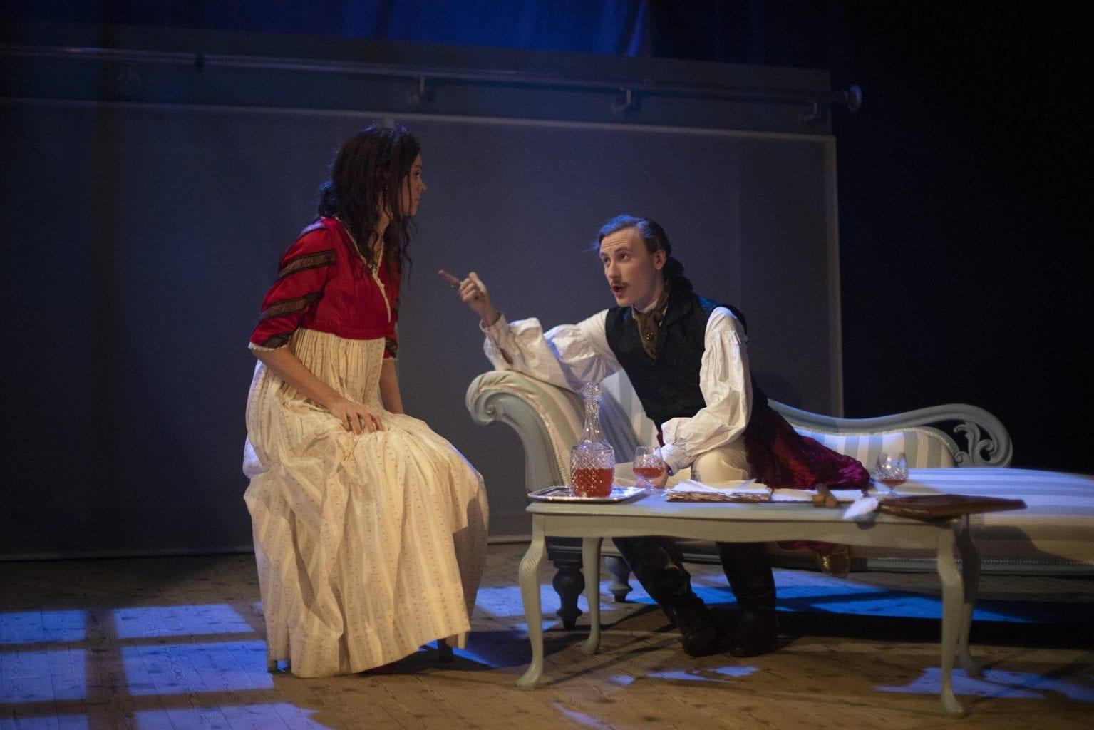 Two actors on stage