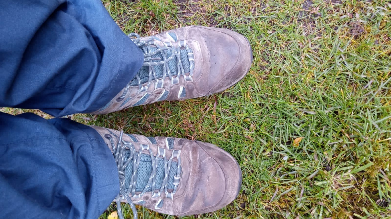 A pair of walking boots.