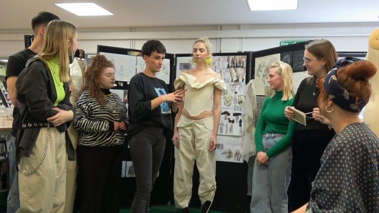 Students working on the collaboration