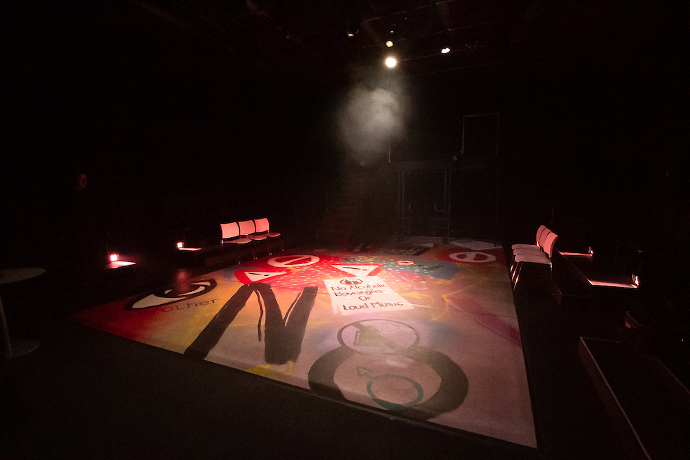 Set designed and built by students for the Changing Room performance