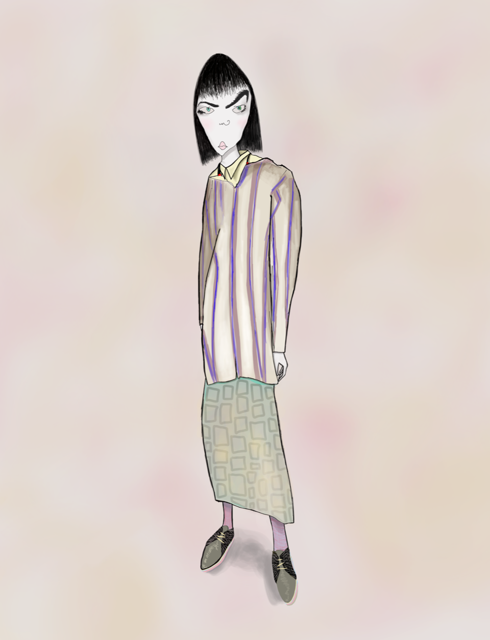 An illustration of a character.