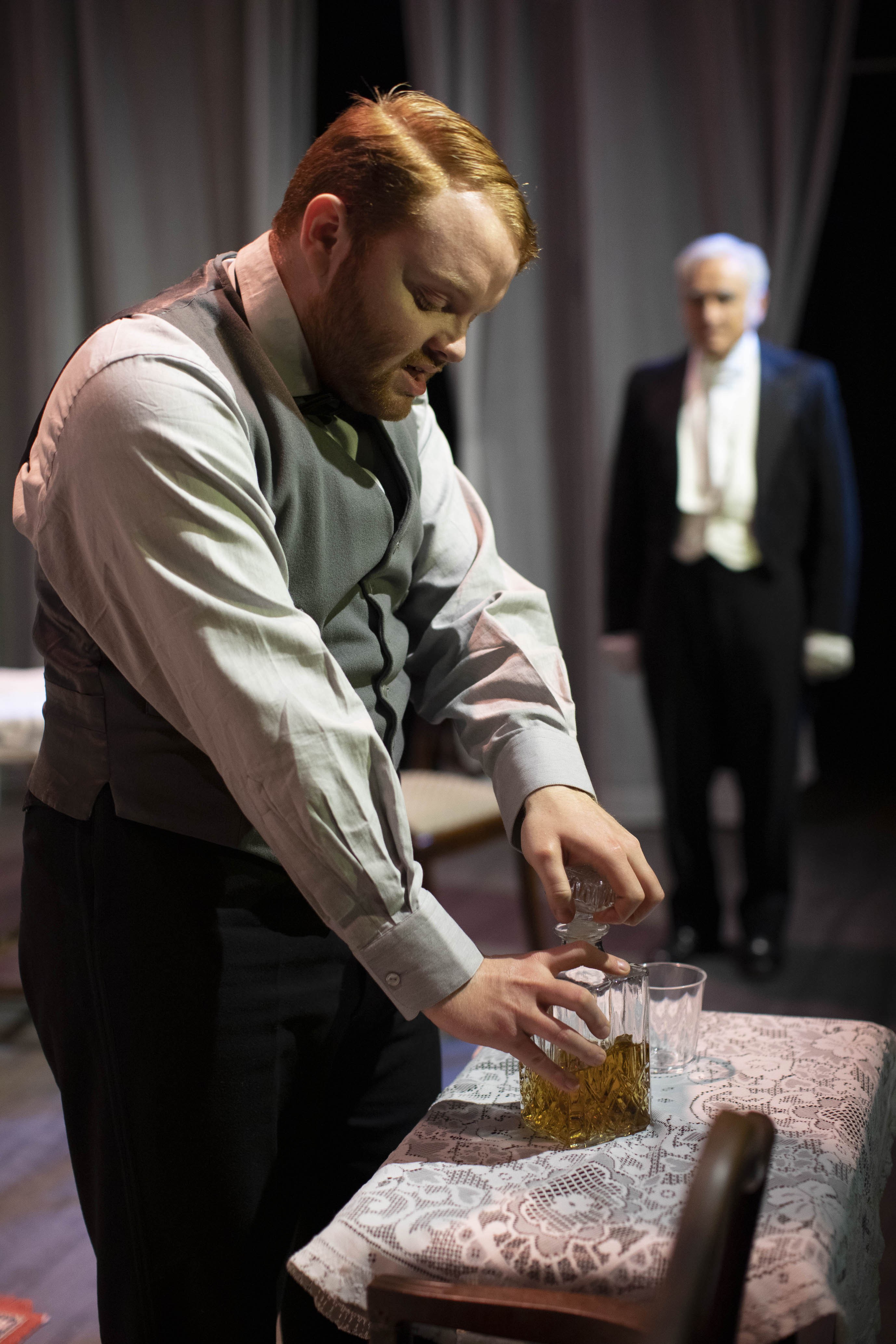 Students in a production of The Cherry Orchard