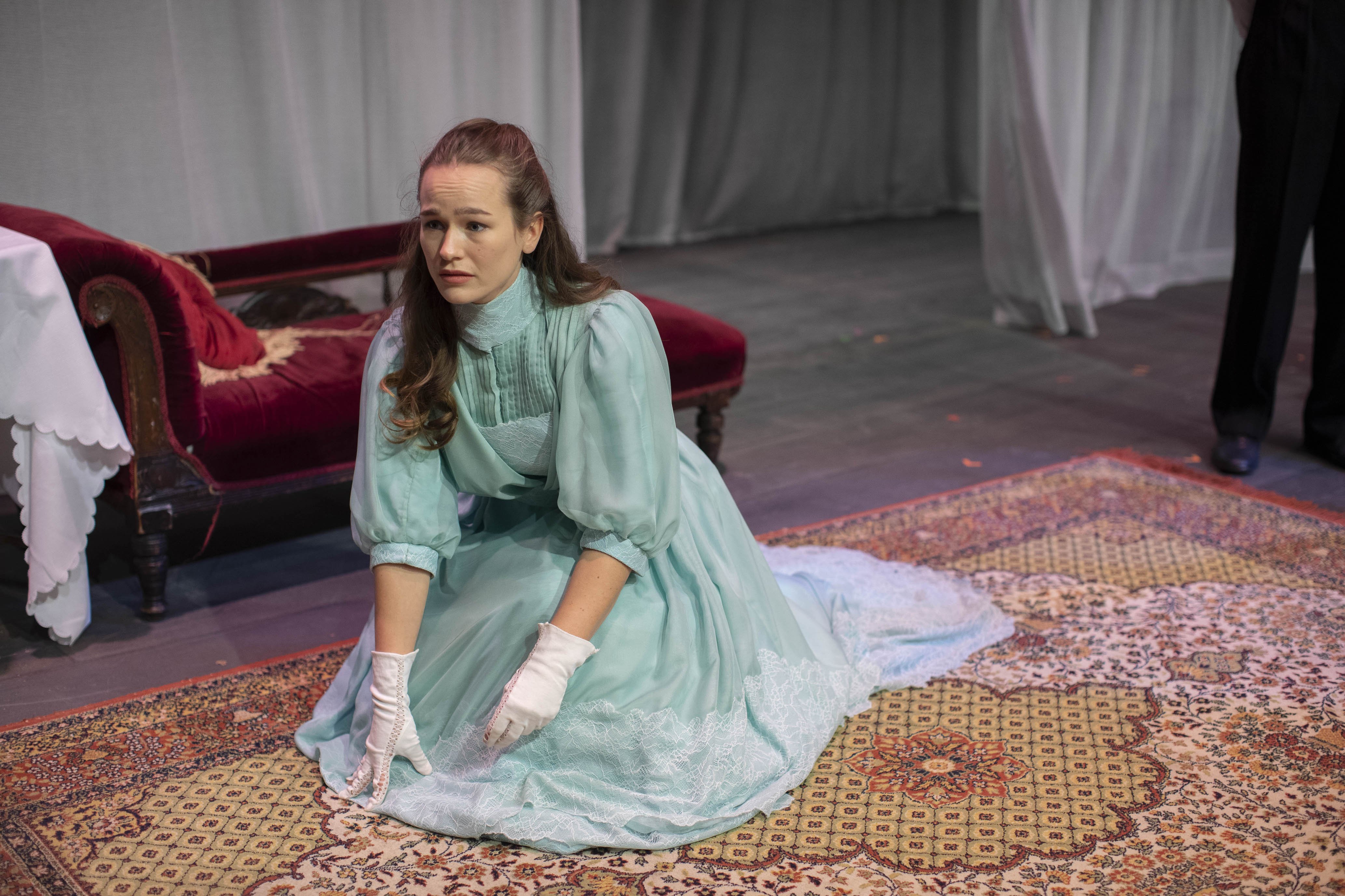 Students in a production of The Cherry Orchard
