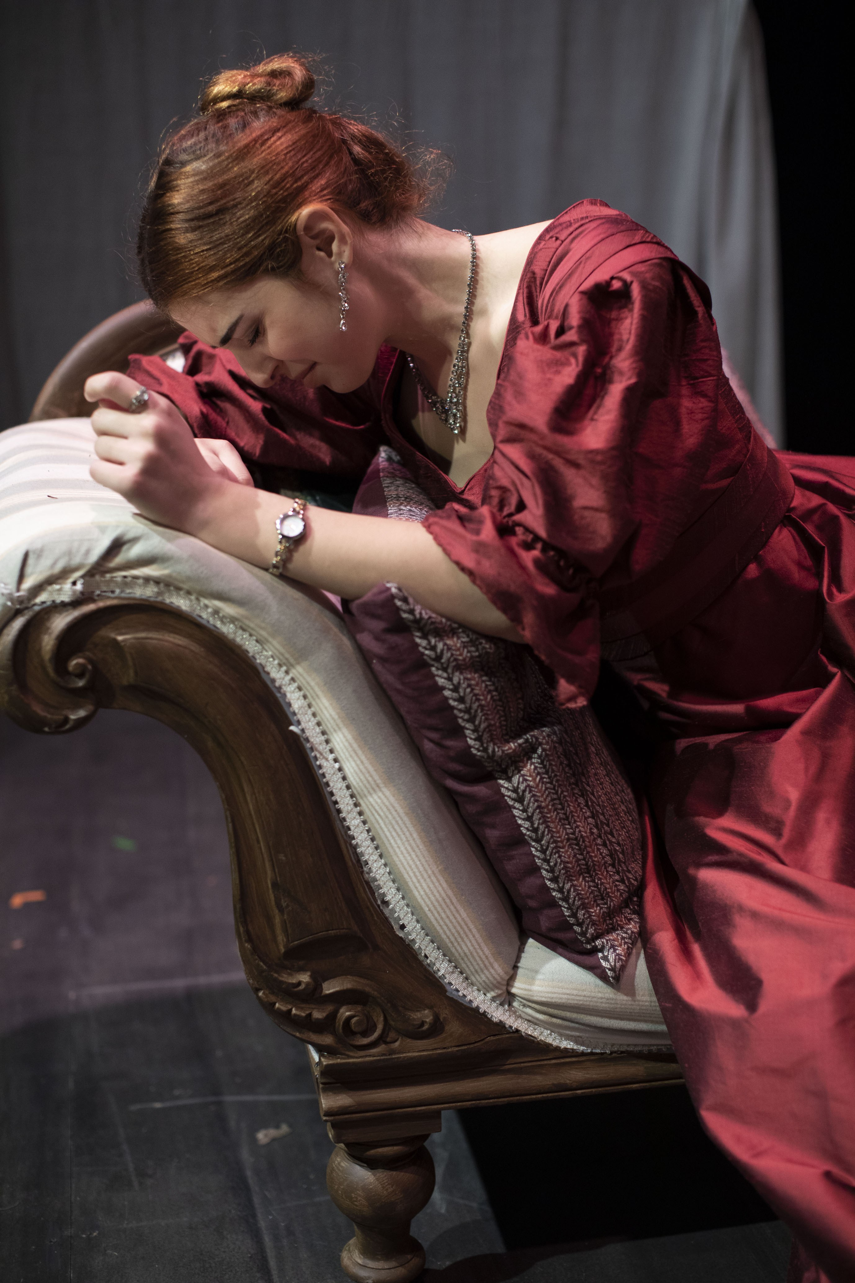Students in a production of The Cherry Orchard