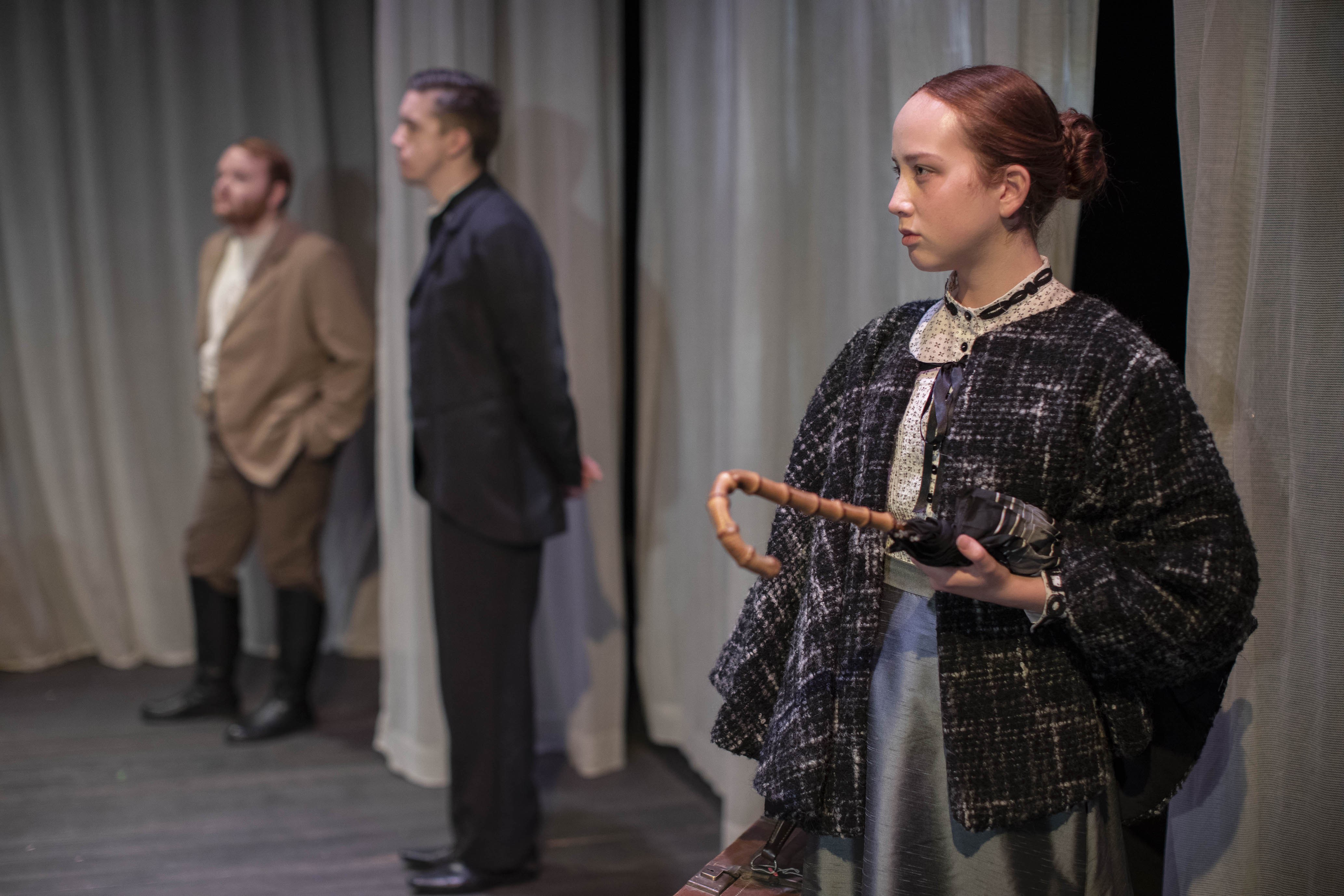 Students in a production of The Cherry Orchard